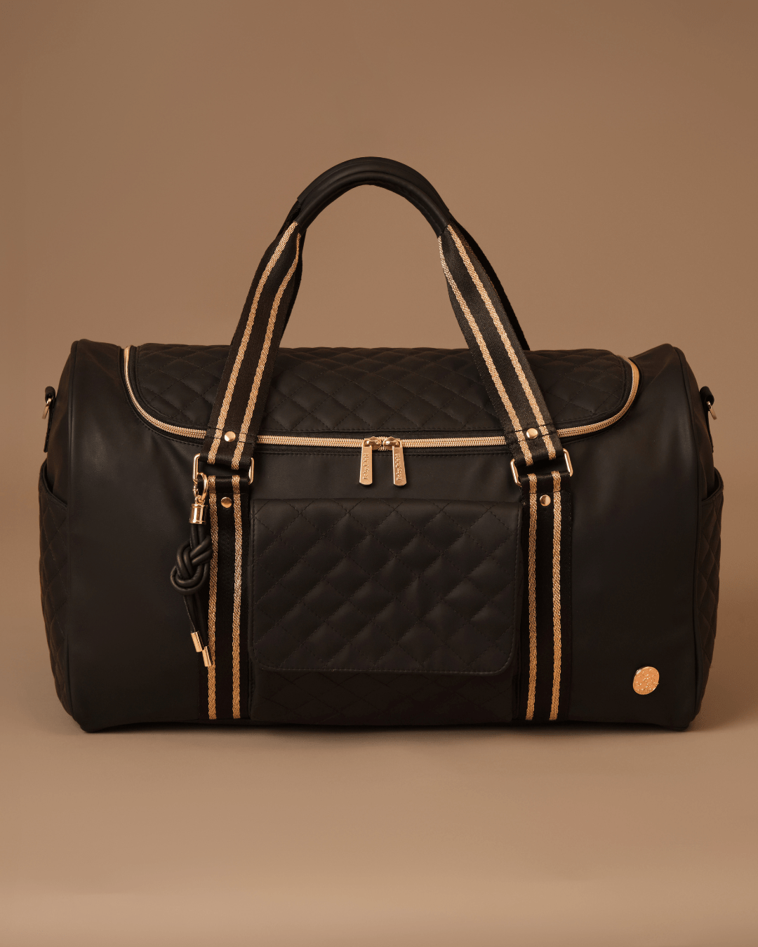 The Mama Mia Weekender Bag - Stylish Black Travel Duffle for Women | Perfect for Gym, Overnight Trips & Weekend Getaways