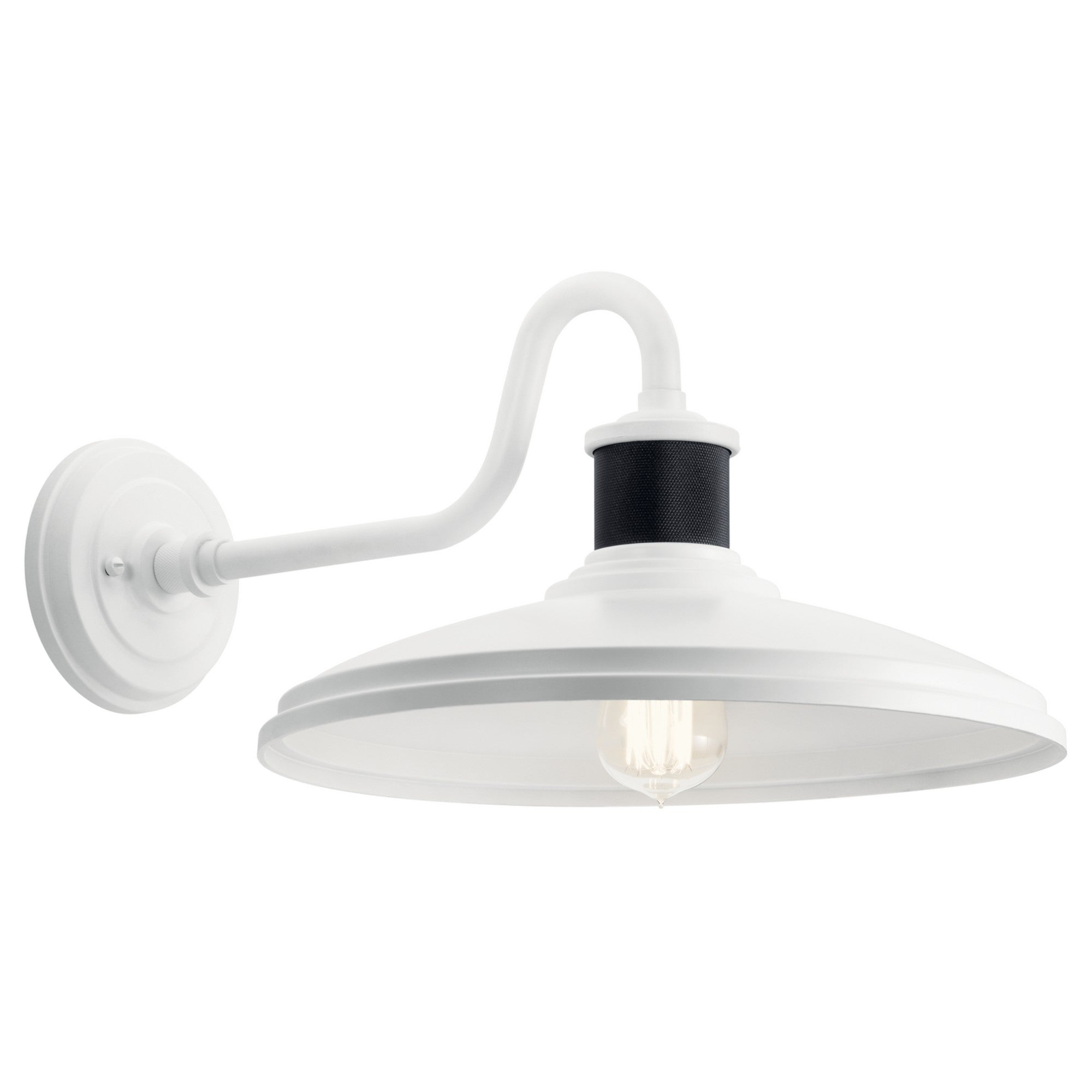 Allenbury 14 Inch Outdoor Barn Light with White Finish - Durable Wall Mount Exterior Lighting for Porch, Garage, Shed & Farmhouse Style Decor
