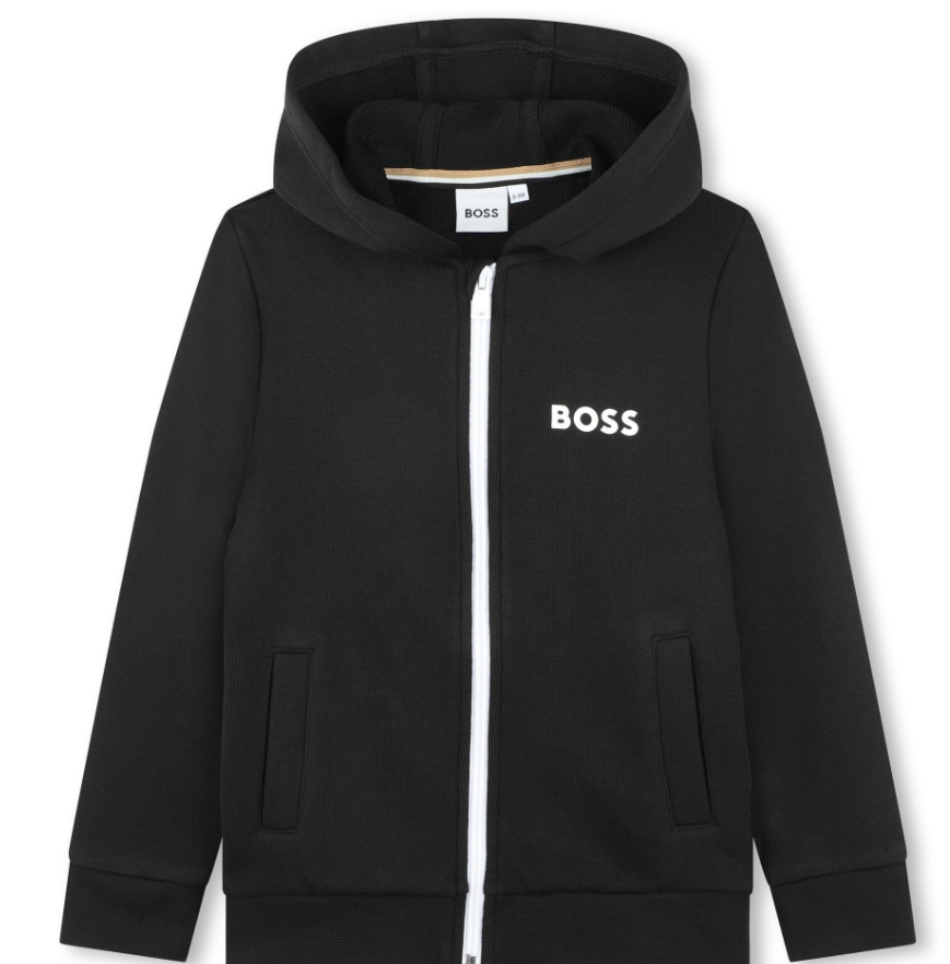 HUGO BOSS Classic Zip-Up Hoodie for Men - Premium Cotton Fleece Pullover with Front Pockets | Perfect for Casual Wear, Gym & Outdoor Activities