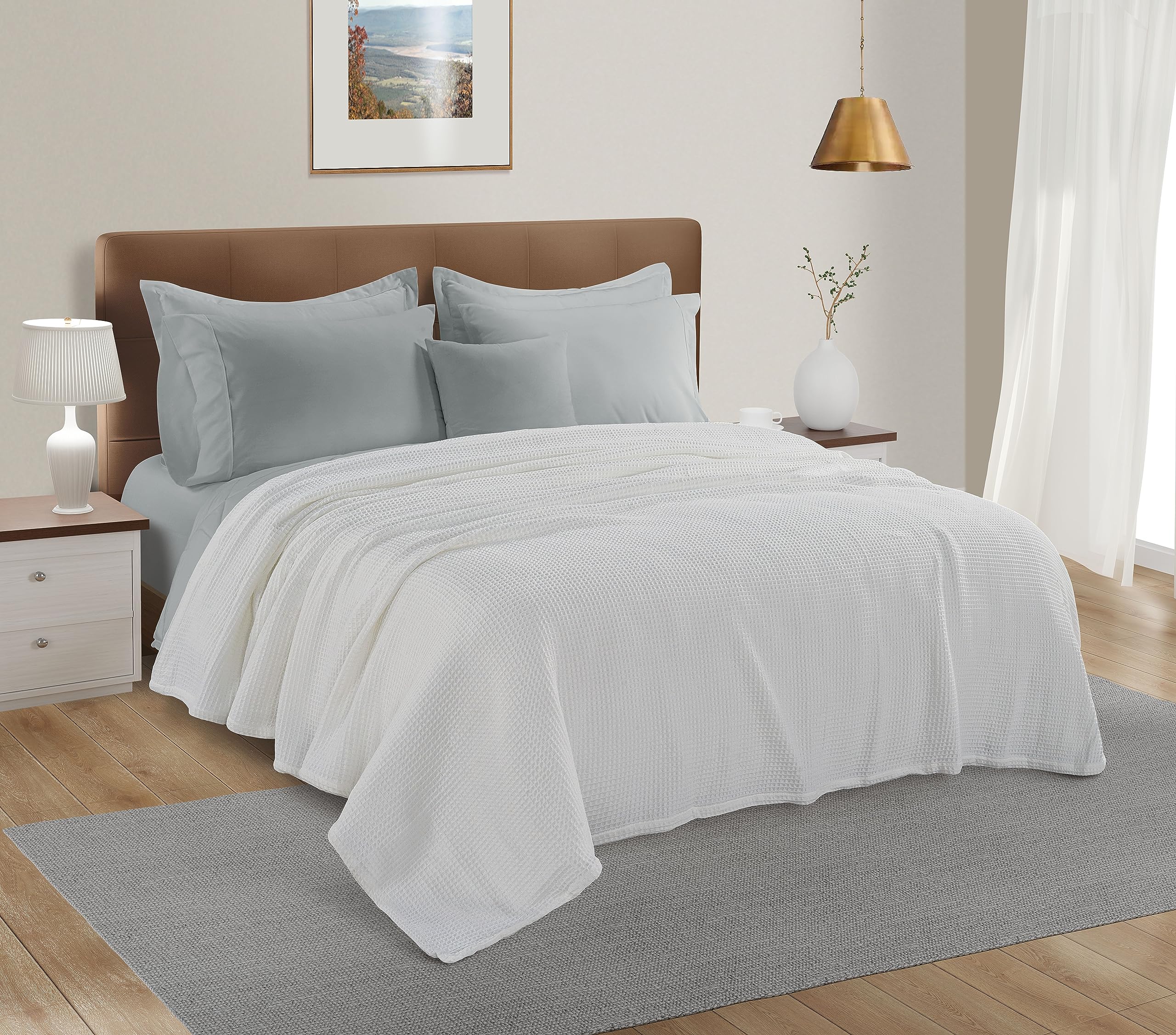 Premium Cotton Waffle Blanket Queen Size 90