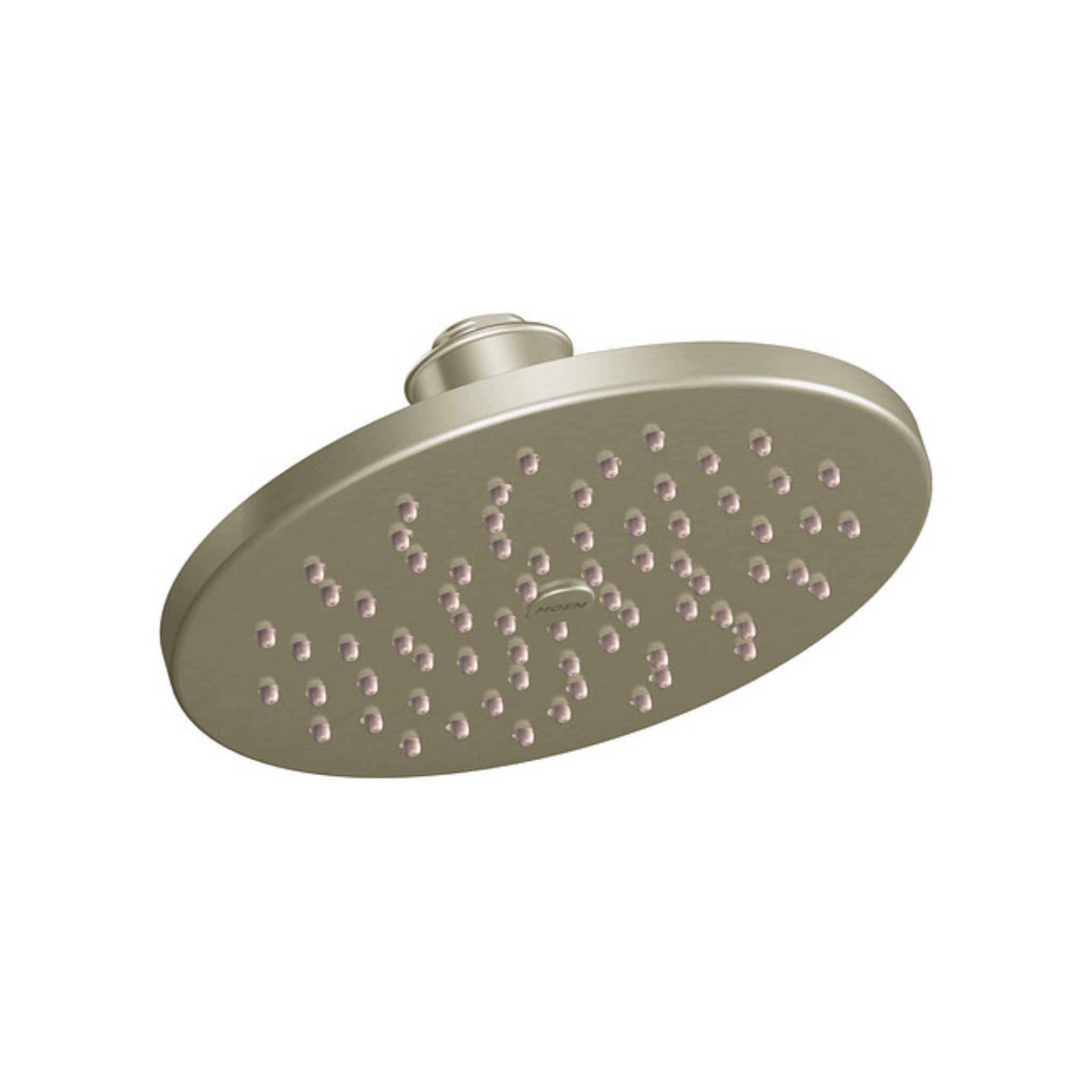 Moen Brushed Nickel 8-Inch Rain Shower Head with Single Function Spray - Perfect for Modern Bathrooms and Spa-Like Showers