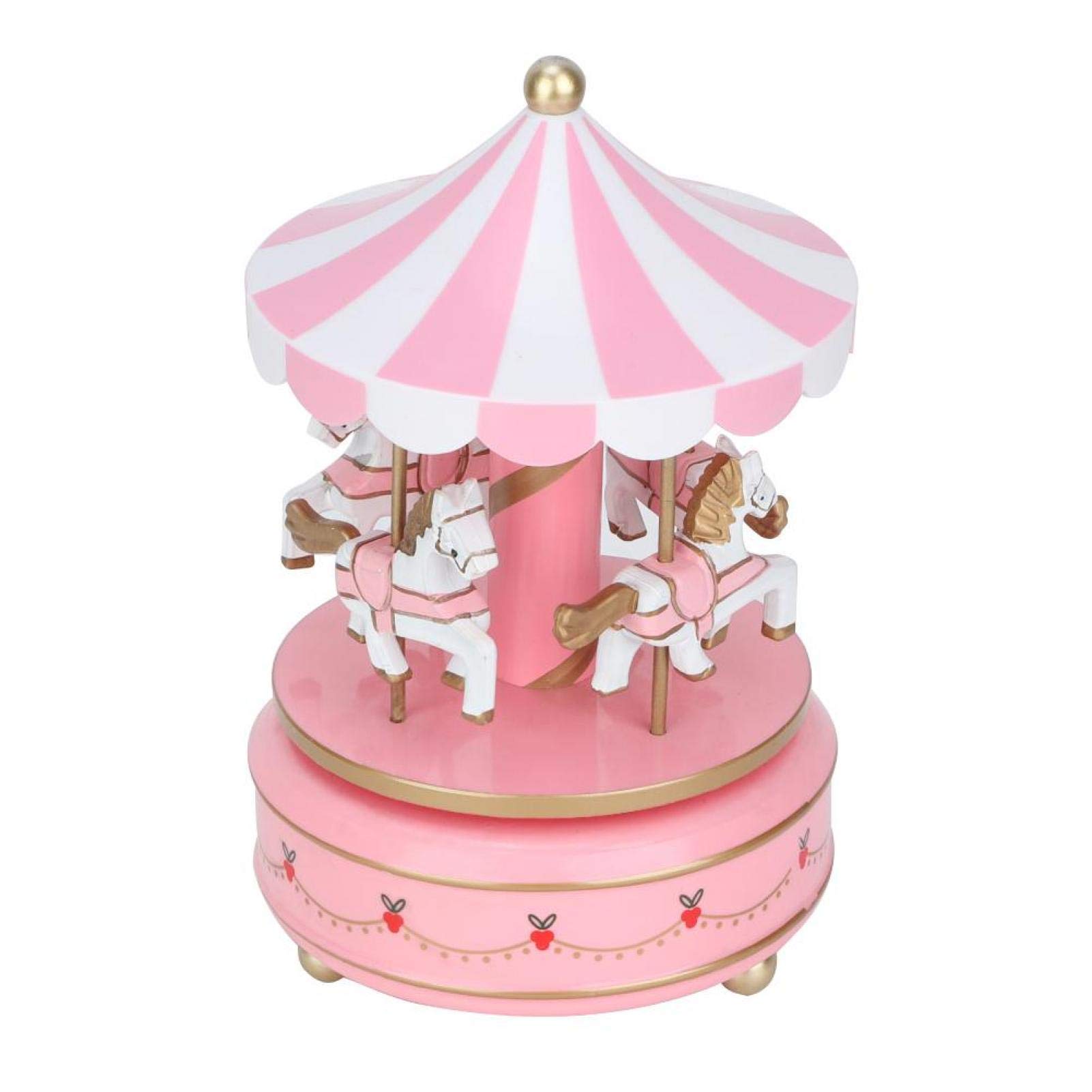 Durable Pink Music Box for Cafe, Shop, Bookstore & Living Room - Handcrafted Wooden Musical Gift for Home Decor & Relaxation