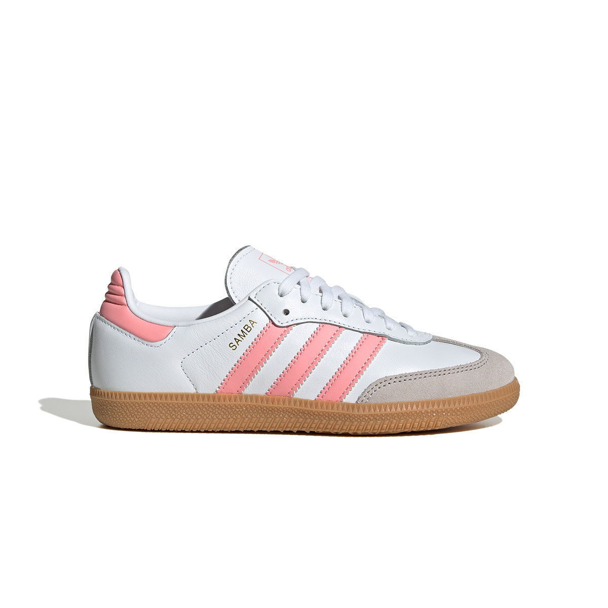 Kids Samba OG Sneakers - White Semi Pink Spark | Comfortable & Stylish Shoes for Boys & Girls | Perfect for School, Sports & Casual Wear