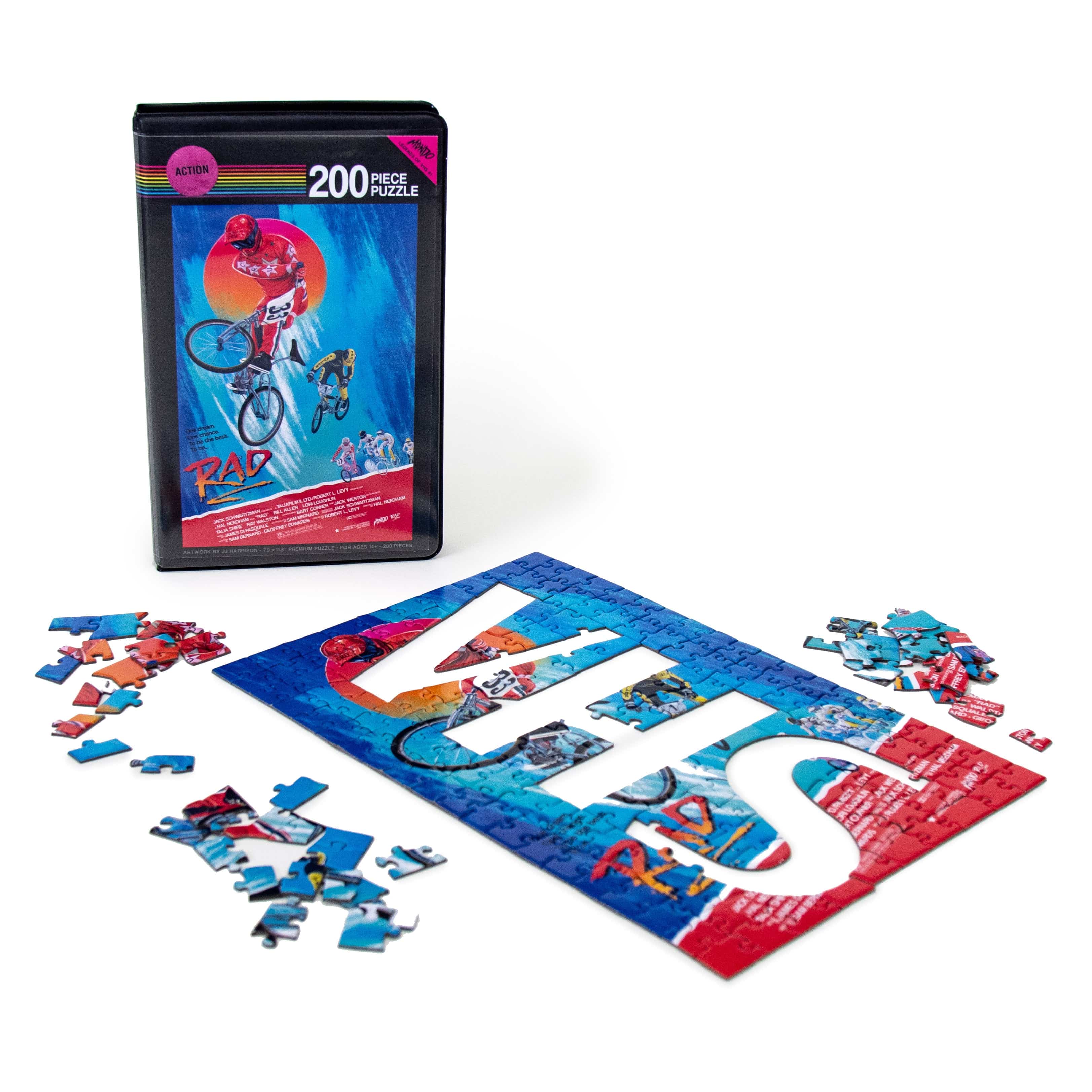 Legends of VHS #1: RAD 200-Piece Puzzle - Retro Movie Collectible Jigsaw for Adults & Teens - Perfect for Home Decor, Game Nights & 80s Nostalgia Fans