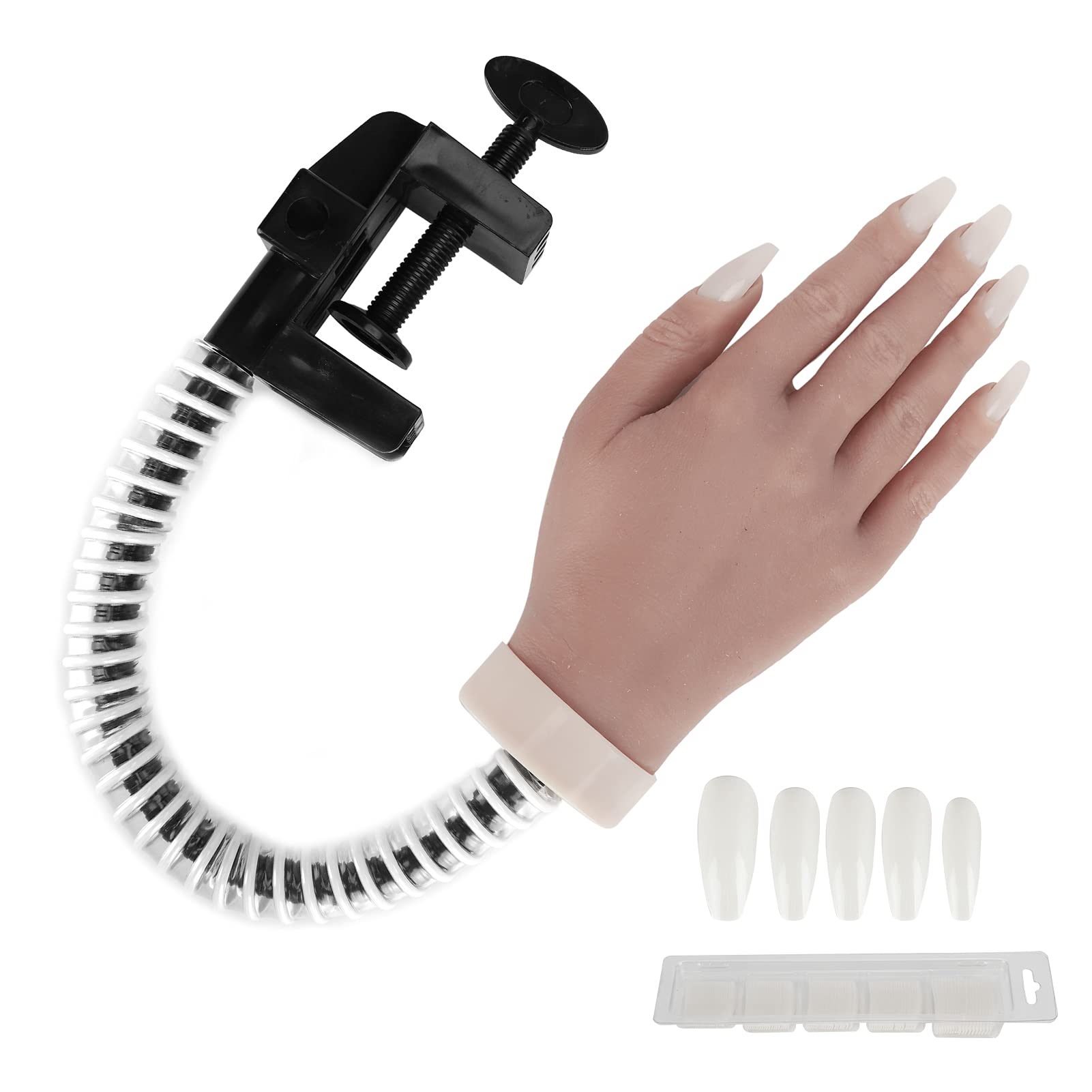 Professional Nail Art Practice Hand - Bendable, Stable Stand with High Simulation for Nail Technicians & Beginners | Perfect for Salon Training, Home Practice & Nail Art Design