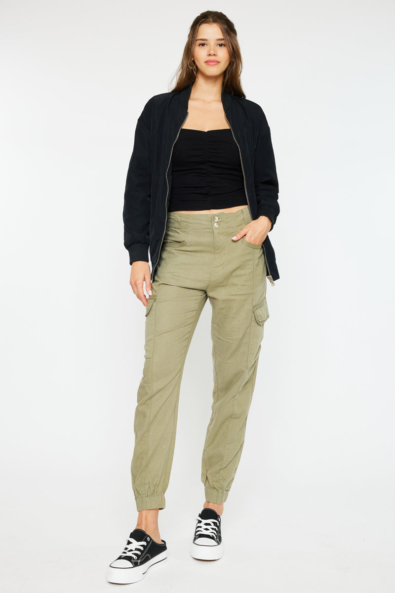 Harvard High Rise Joggers for Women - Comfortable Stretchy Yoga Pants with Pockets - Perfect for Running, Gym Workouts & Lounge Wear