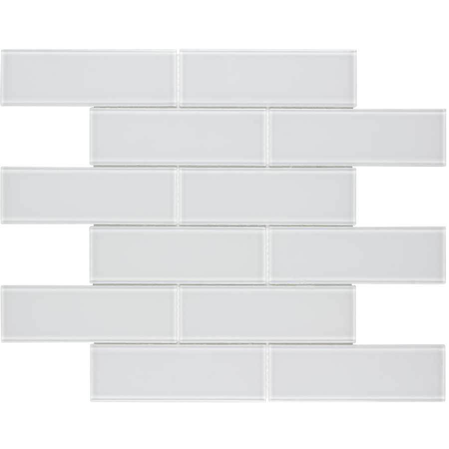 Premium Glass Subway Tile - Metropole Snow White 2x6 Inch - Modern Kitchen Backsplash & Bathroom Wall Tile for Contemporary Home Decor
