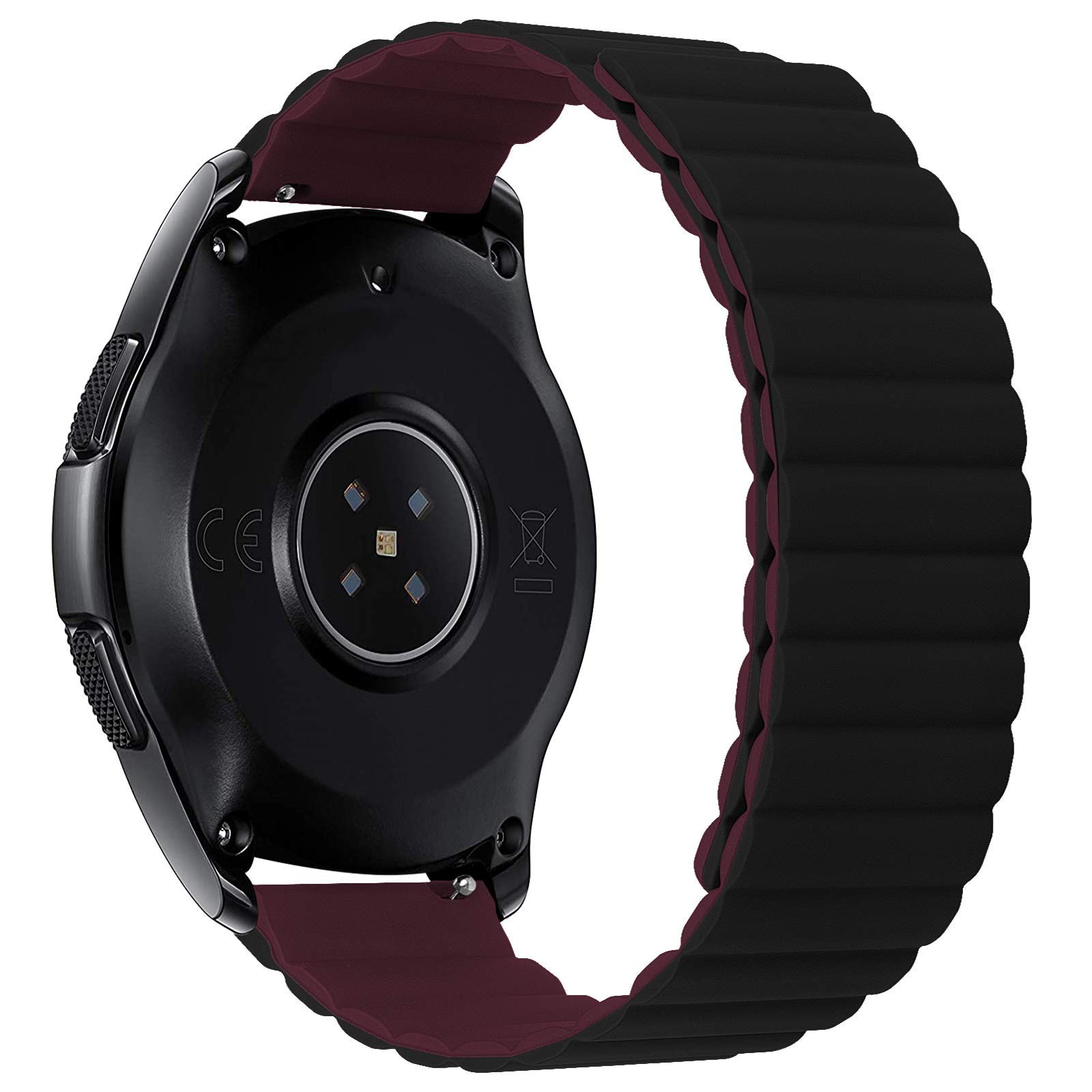 WETAL 22mm Magnetic Silicone Watch Band - Quick Release Strap for Samsung Galaxy Watch 3 45mm/Galaxy Watch 46mm/Gear S3 Frontier/Classic - Sweatproof Comfort for Gym, Running & Daily Wear