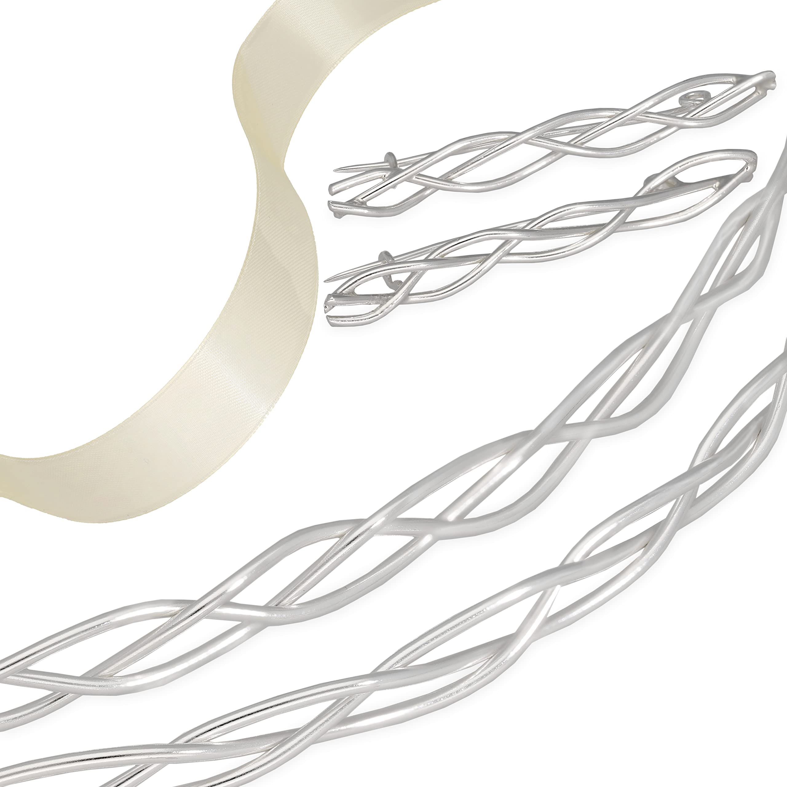 Handmade Greek Wedding Crowns - Orthodox Greek Wedding Stefana with Braided Twisted Solid Sterling Silver Wire - Perfect for Traditional Greek Weddings, Christenings & Religious Ceremonies