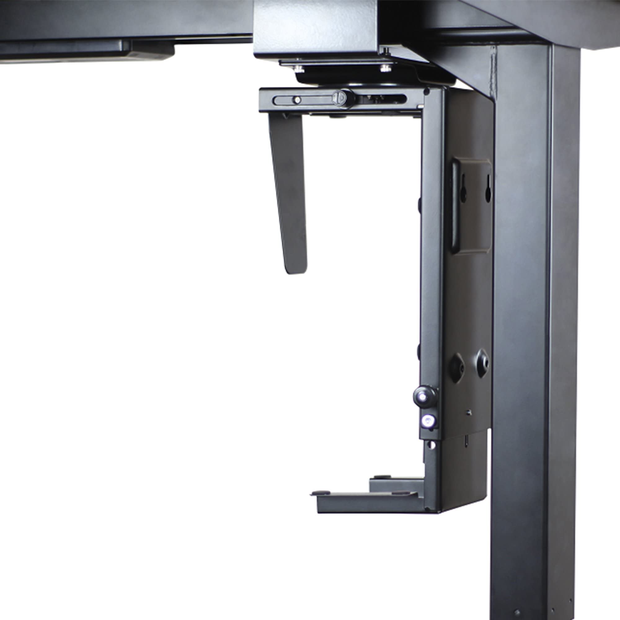 Progressive Automations Adjustable CPU Holder & Spacer Kit - PC Desk Mount for Standing Desks | Ergonomic Computer Accessories for Home & Office Workspaces