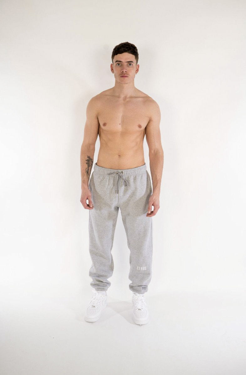 Cerus Slim Fit Grey Legacy Sweatpants for Men - Comfortable Casual Joggers with Elastic Waistband | Perfect for Gym, Lounge & Everyday Wear