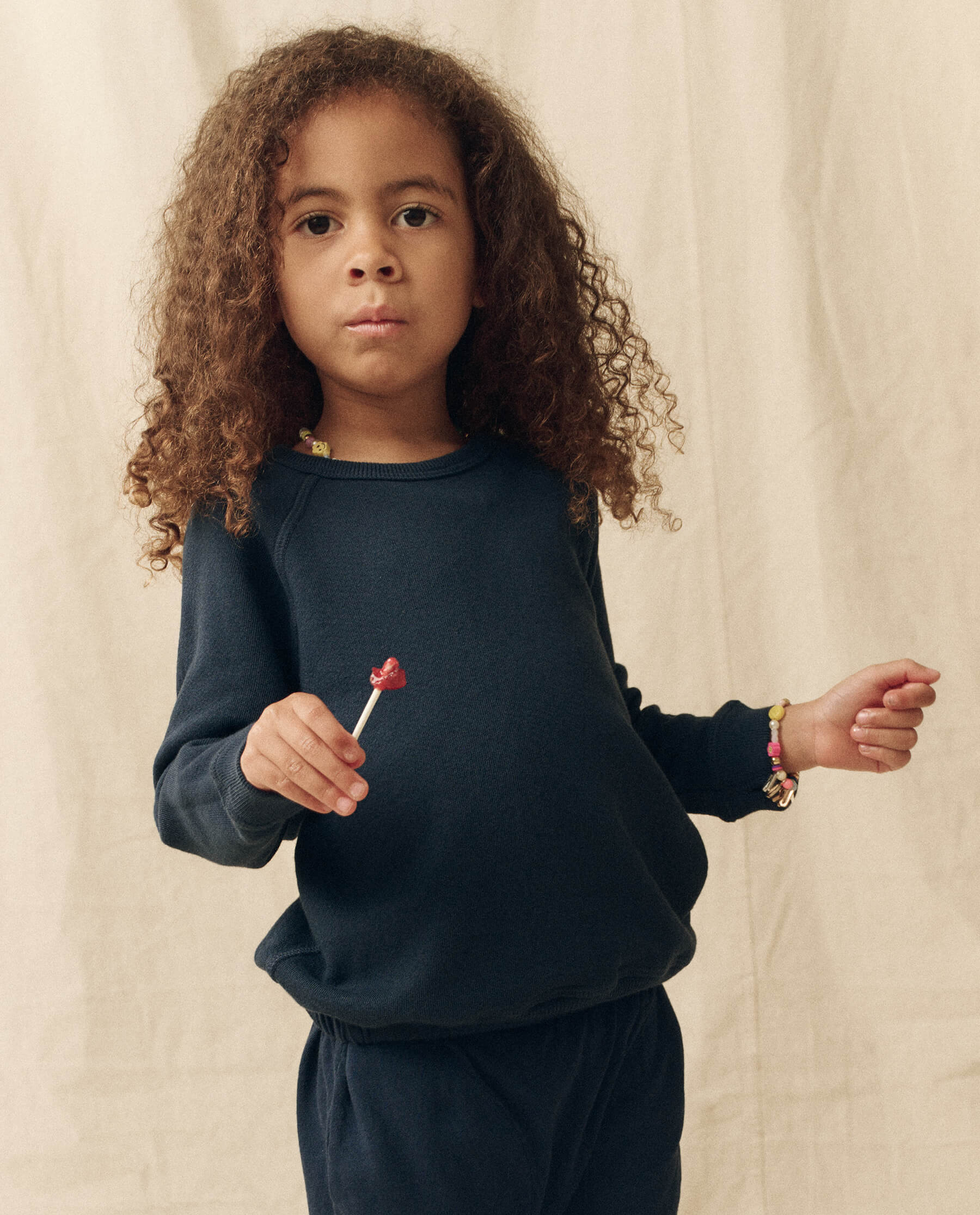 The Little College Sweatshirt - True Navy Solid Color Pullover for Women | Cozy Casual Wear for Campus, Lounging & Fall Outfits