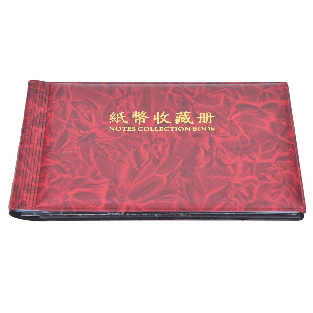 Premium World Currency Collecting Album - Paper Money Collection Book Holder for Banknotes, Bills, Stamps & Badges (Rose Red) | Perfect for Collectors, Travelers & Gift Giving