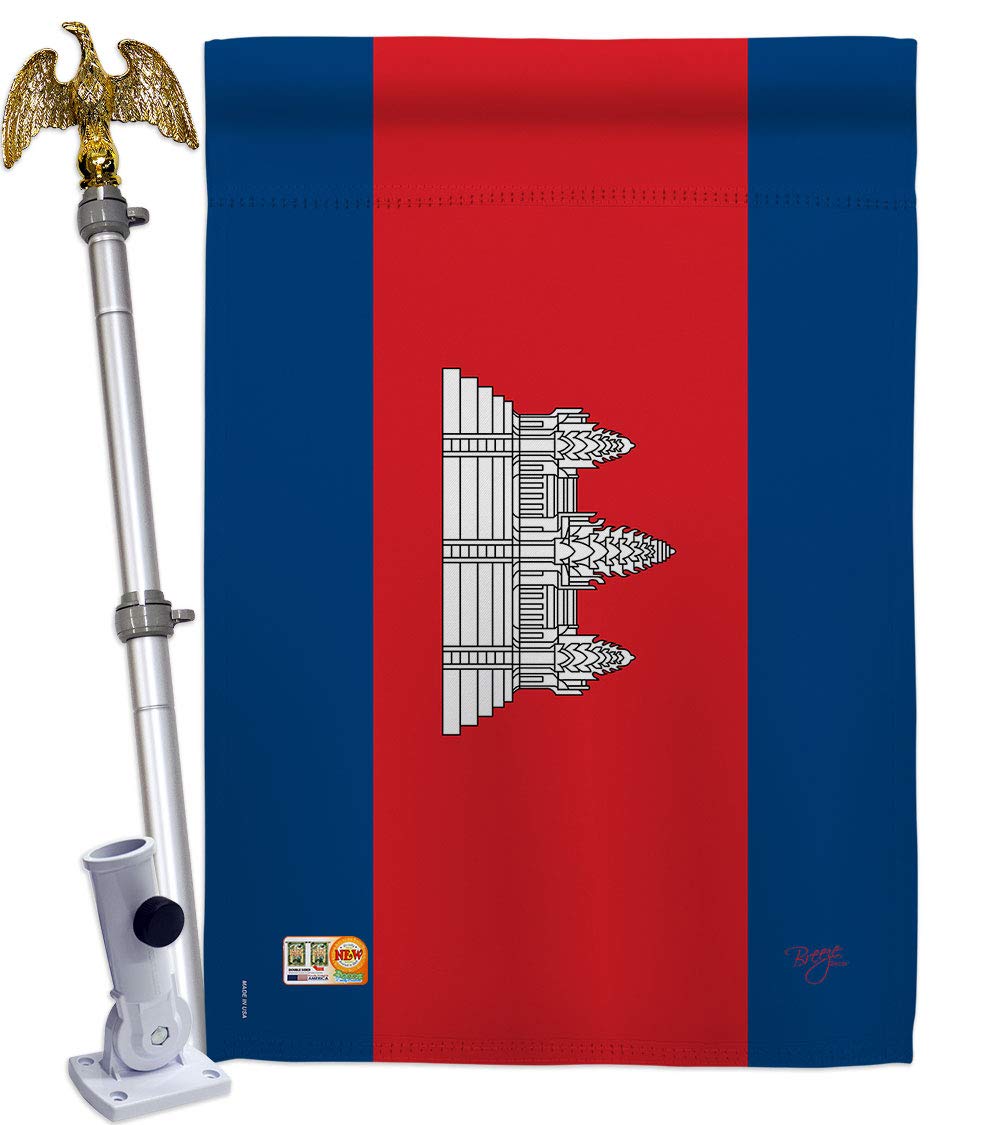 Cambodia Nationality Decorative Flag Set 28x40