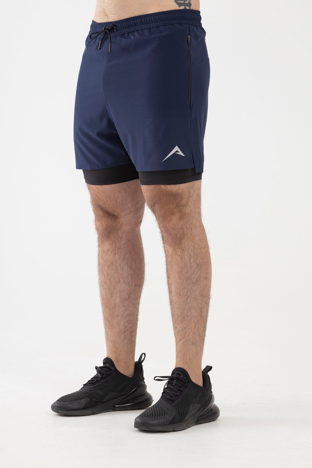 2-in-1 Swim Trunks for Men - Navy Blue Quick Dry Beach Shorts with Mesh Liner | Perfect for Swimming, Surfing & Summer Vacation