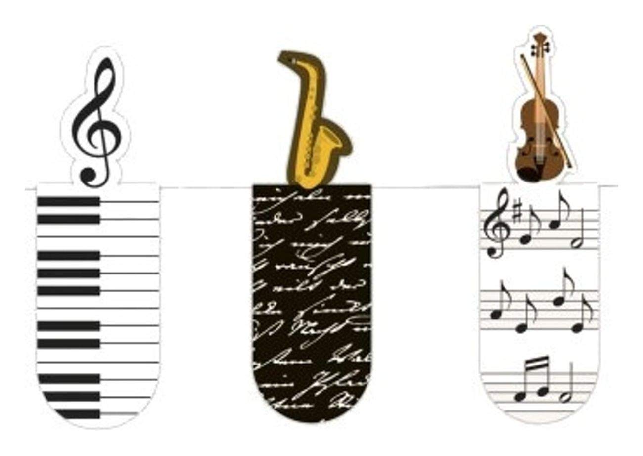 Moses 31122 Magnetic Bookmark Set of 3 - Charming Illustrated Music-Themed Bookmarks for Books, Notebooks & Sheet Music | Perfect Gift for Book Lovers & Musicians