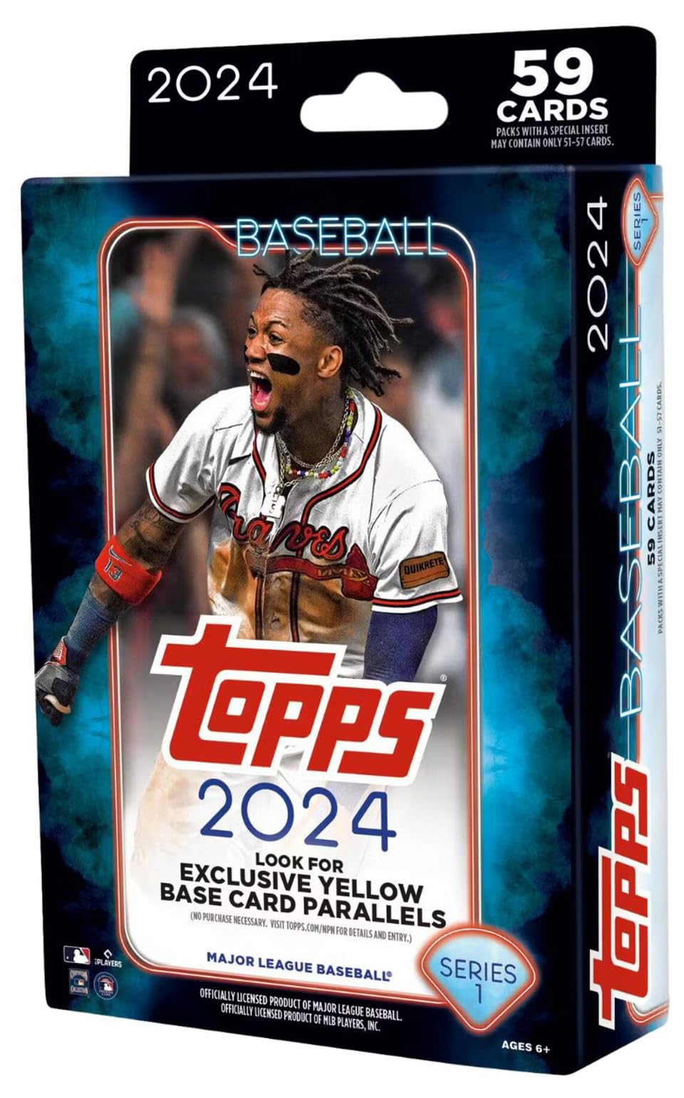 Topps 2024 Series 1 Baseball Cards Hanger Box - 36 Trading Cards with Exclusive Parallels & Rookies | Perfect for Collectors, Investors, and Fantasy Sports Fans