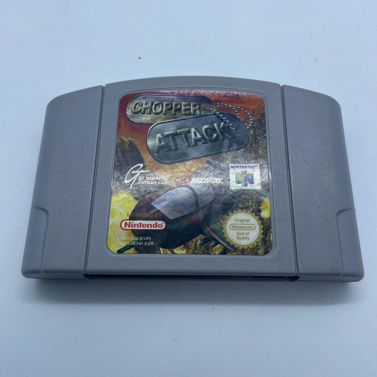 Chopper Attack Nintendo 64 (N64) Game Cartridge - PAL Version - Classic Action-Adventure Helicopter Game for Retro Gaming Enthusiasts | Perfect for Nintendo 64 Collections and 90s Nostalgic Gaming Sessions