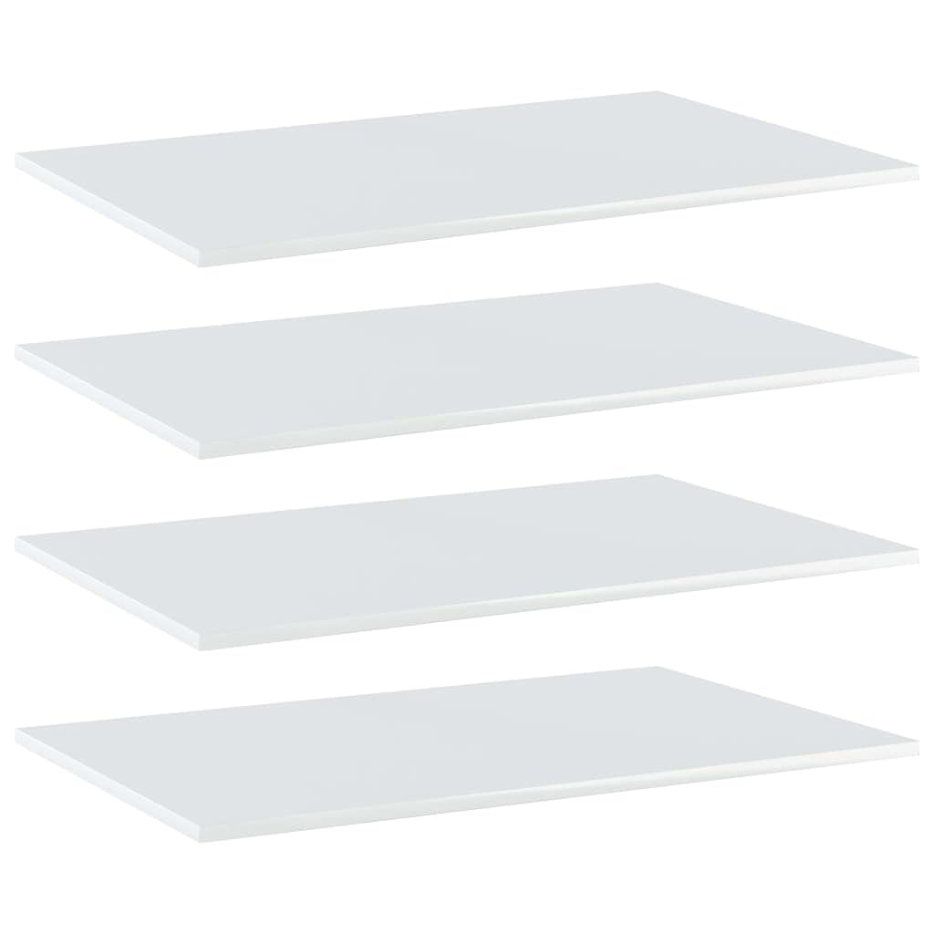 4-Pack High Gloss White Bookshelf Replacement Panels - Floating Shelf Boards for Book Storage & Display - Durable Bookcase Organizer (Accessories Not Included) - Perfect for Home Office, Living Room & Bedroom Organization