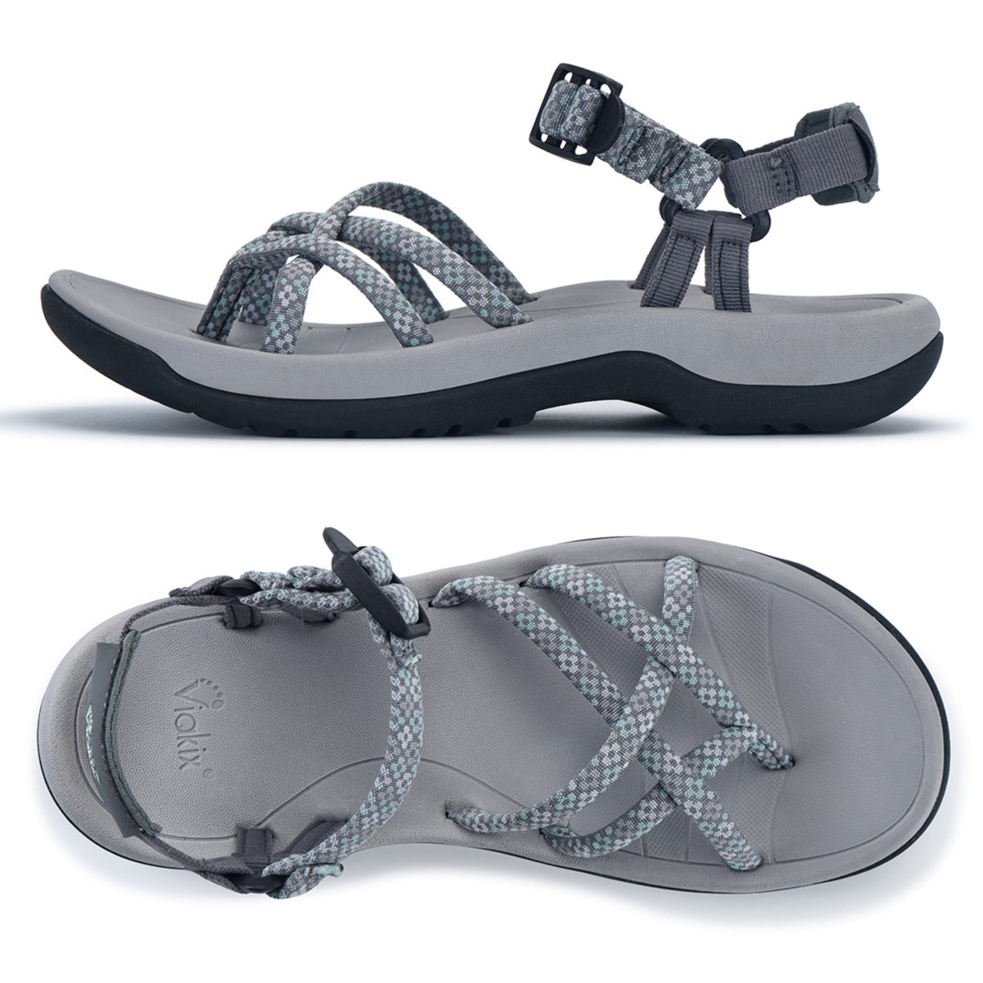 Viakix Women's Walking Sandals - Comfortable & Stylish Athletic Hiking Sandals for Outdoor, Travel, Beach | Perfect for Walking, Running, Hiking & Summer Vacation Activities