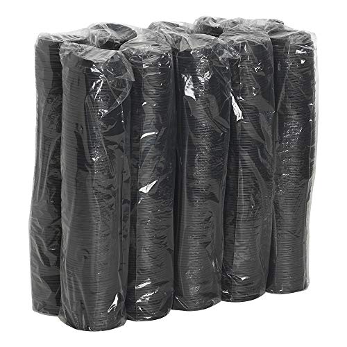 GP PRO Dixie 10 oz. Black Dome Hot Coffee Cup Lids (DL9540B) - 1000 Count (10 Sleeves x 100 Lids) - Perfect for Coffee Shops, Restaurants & Takeout Services