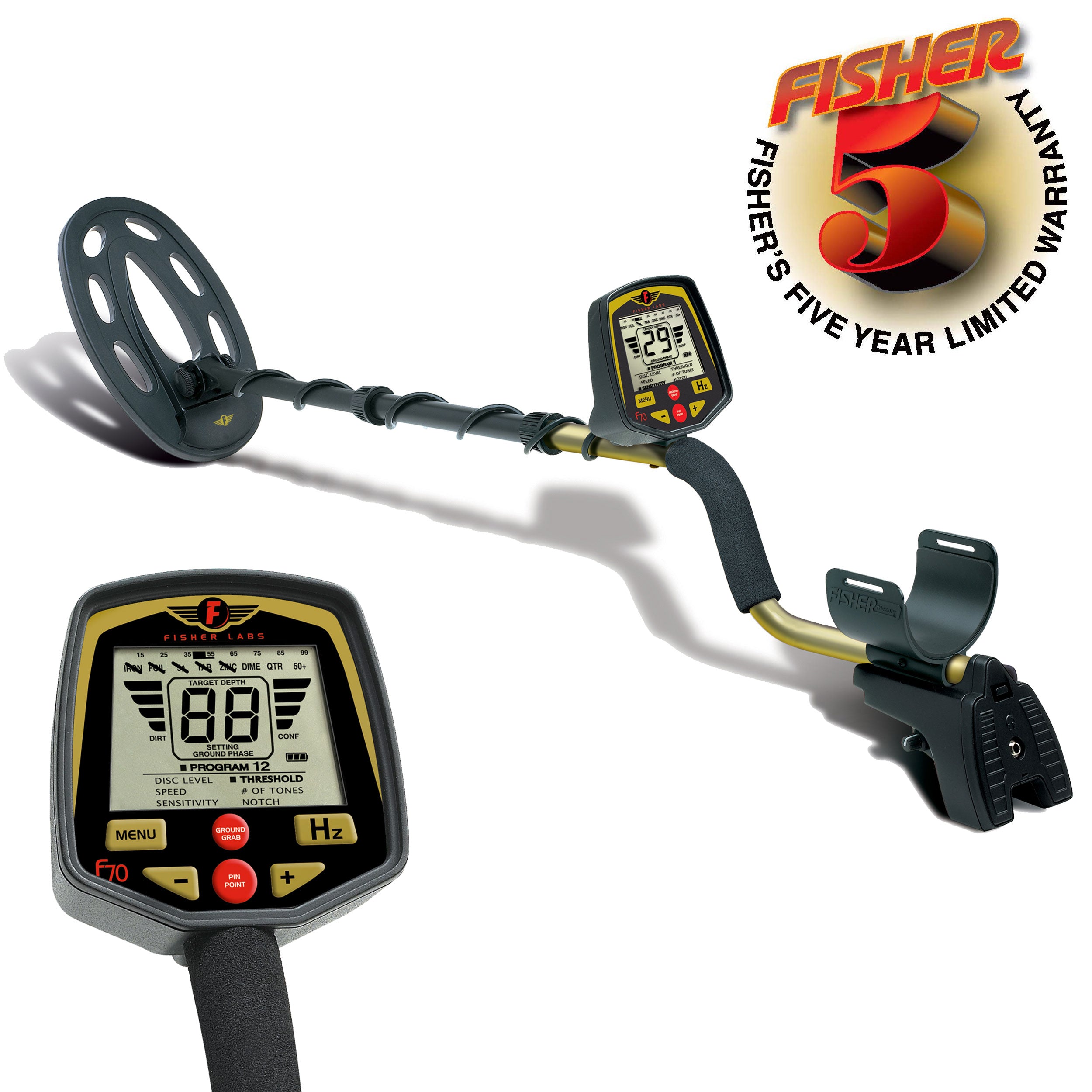Fisher F70 Metal Detector with 10