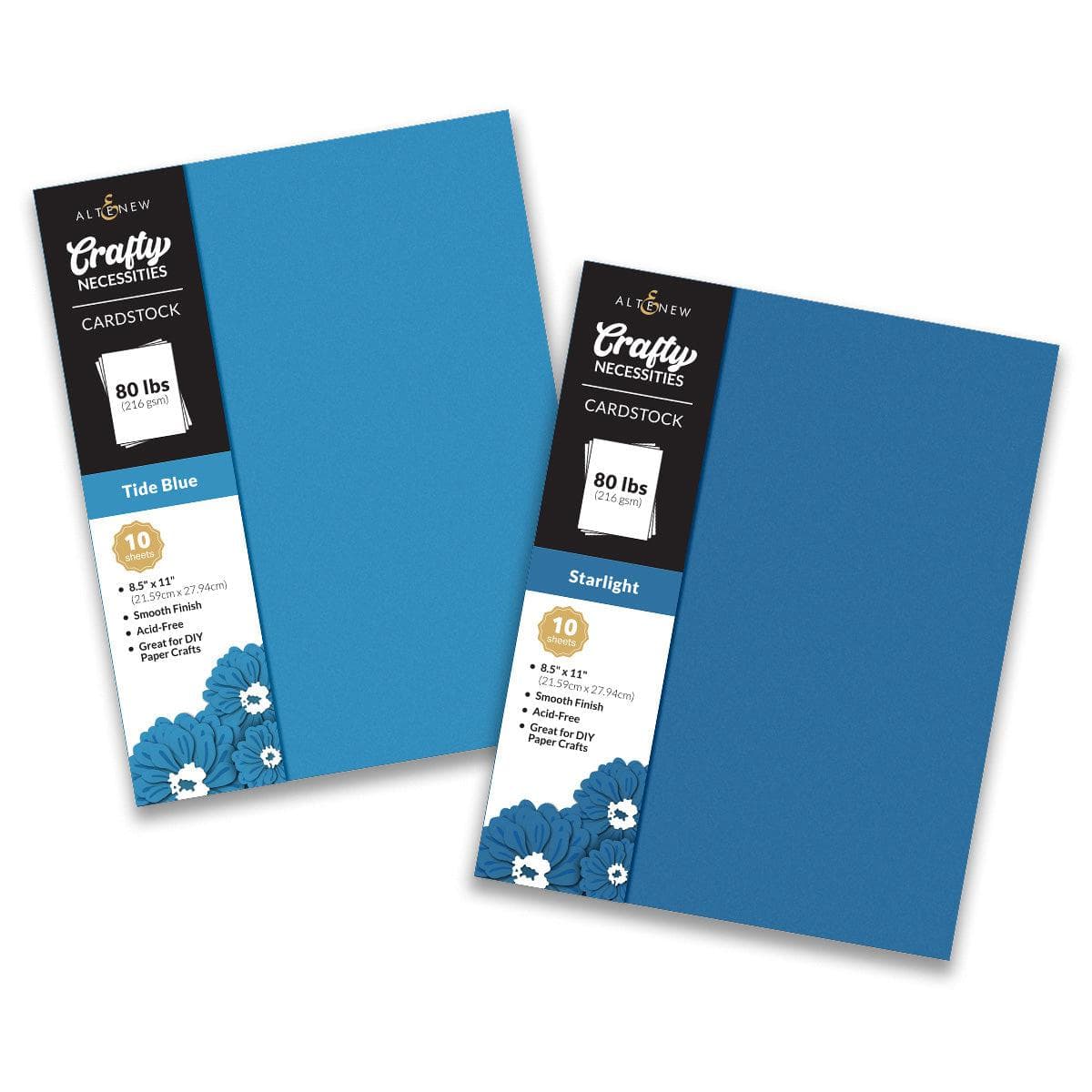 Premium Cardstock Paper Bundle - Deep Blue Seas for Scrapbooking, Card Making & DIY Crafts - High-Quality Craft Supplies for Home & Office Projects