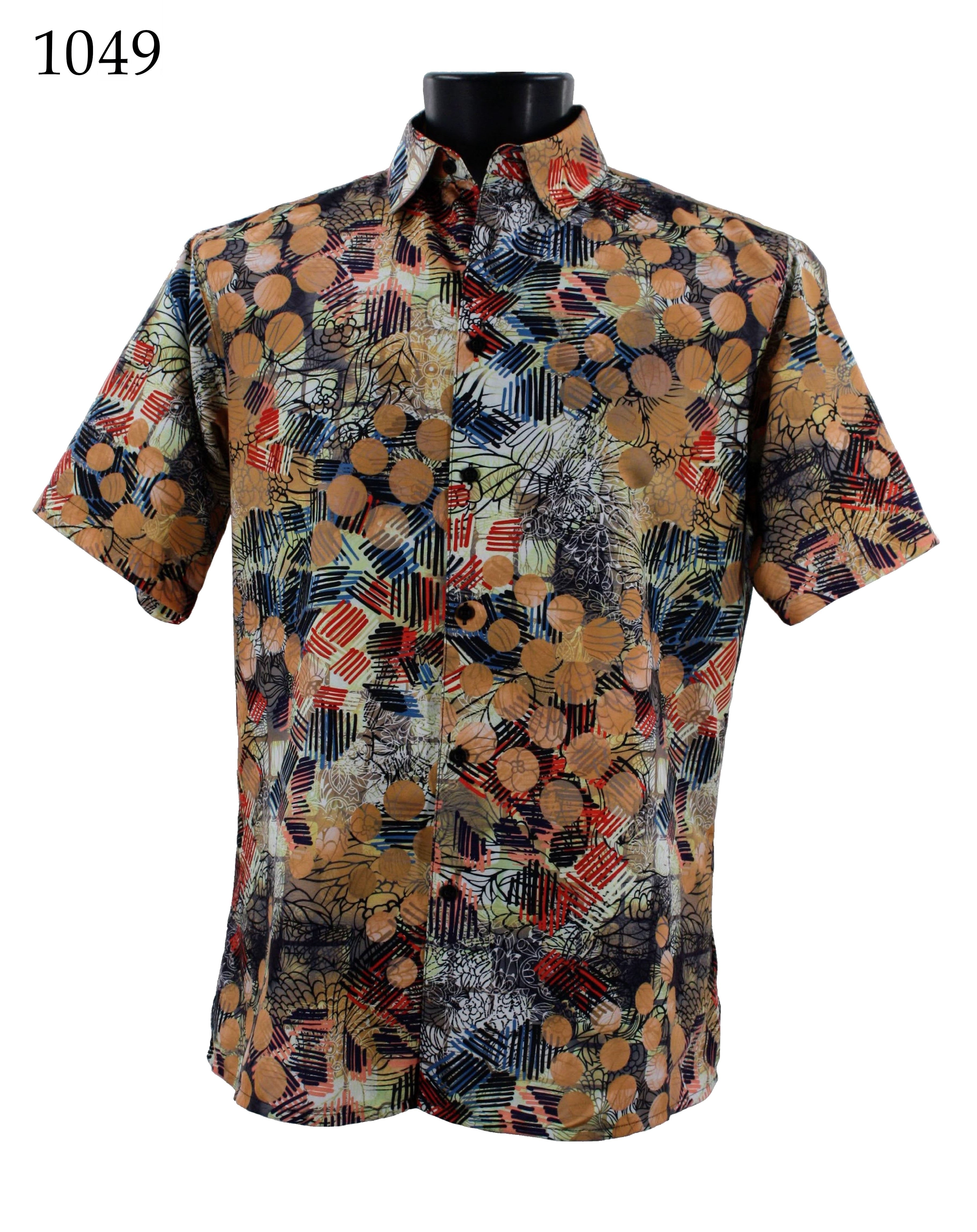 Bassiri Men's Short Sleeve Casual Shirt 1049 - Comfortable & Stylish for Work, Travel & Everyday Wear
