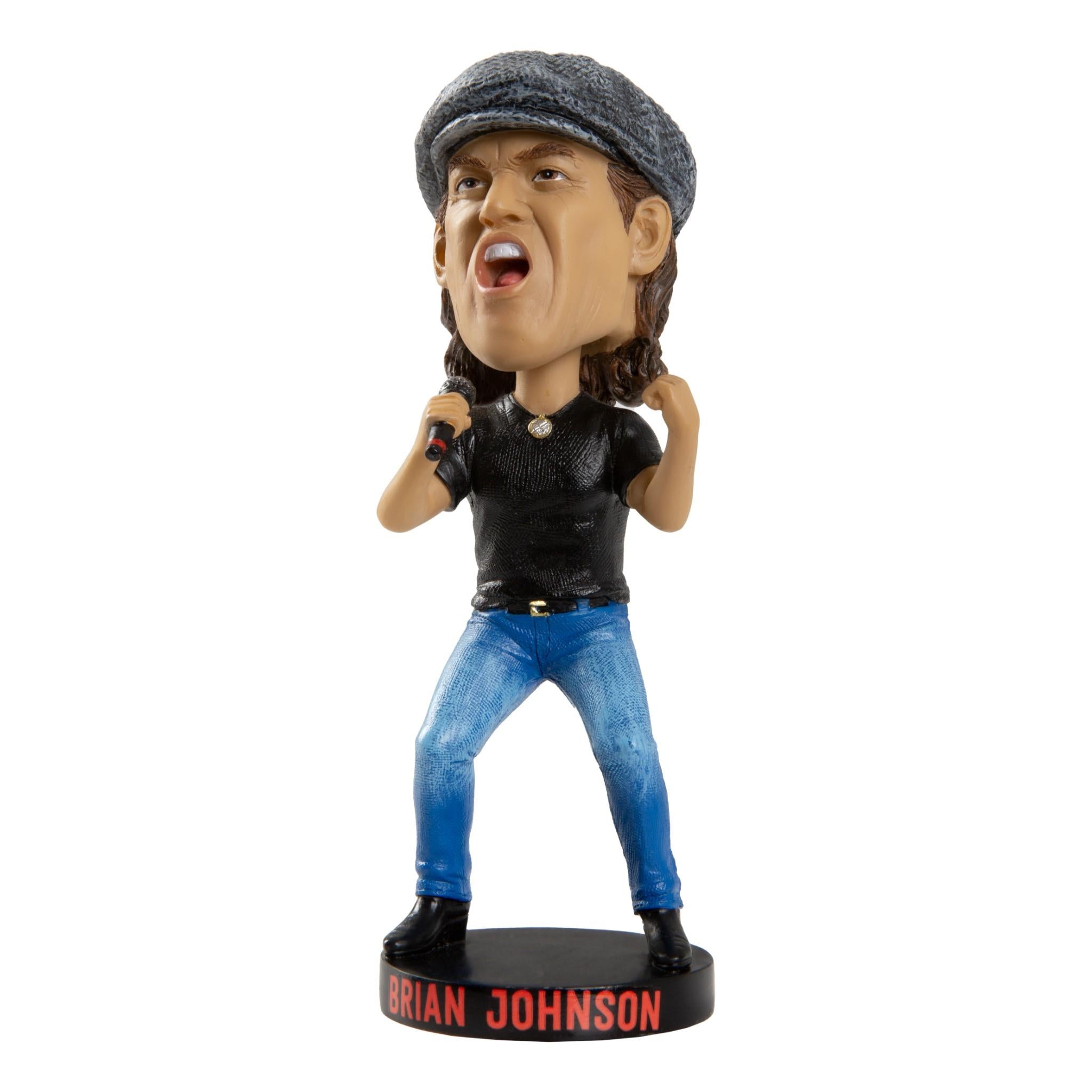 AC/DC Brian Johnson Bobblehead - Officially Licensed Collectible Rock Band Merchandise for Fans & Music Lovers - Perfect for Home Decor, Office Display & Gift Giving