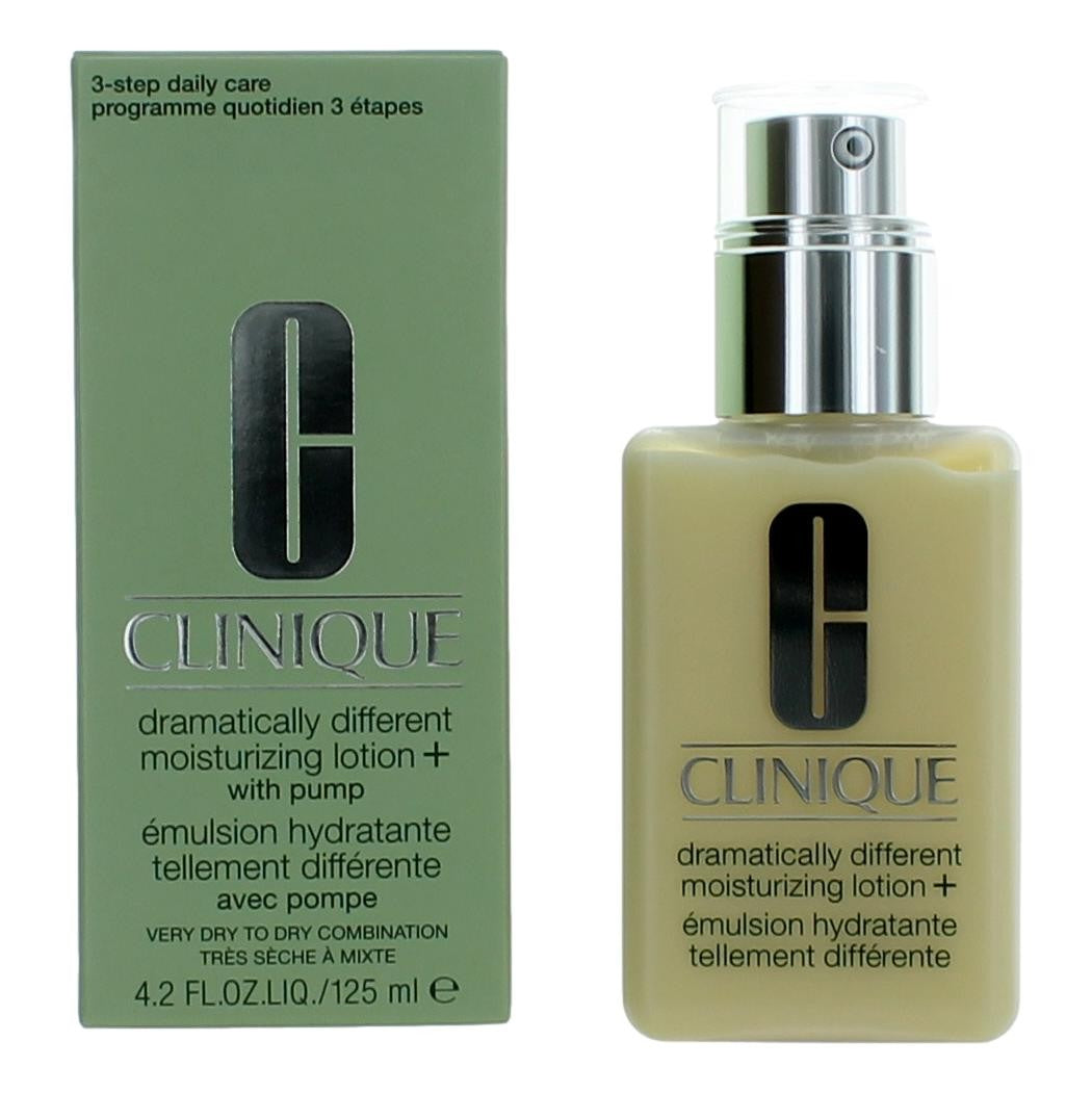 Clinique Dramatically Different Moisturizing Lotion 4.2oz with Pump - Hydrating Face Moisturizer for Dry & Sensitive Skin - Day & Night Cream for Women & Men