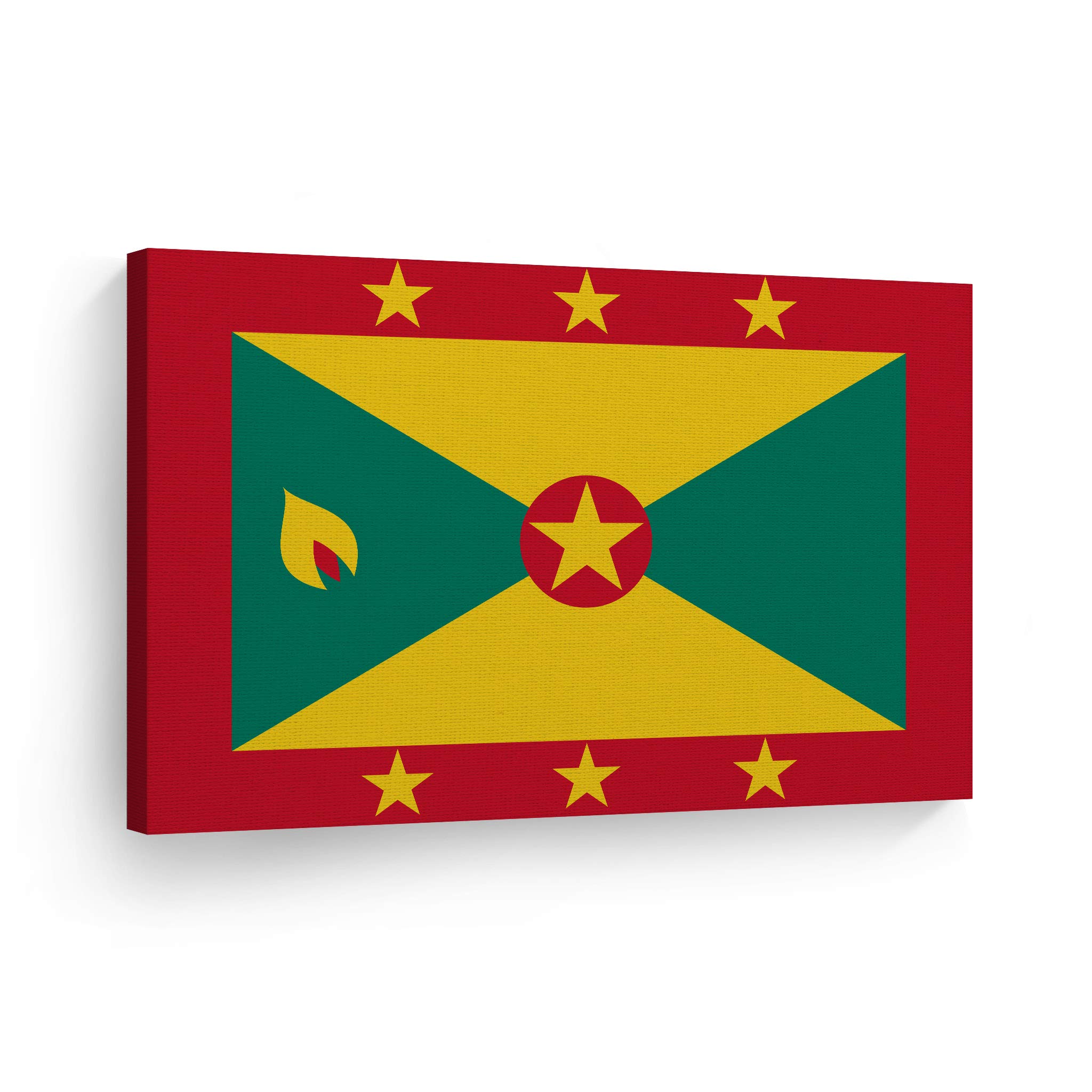Grenada Flag Canvas Wall Art Print - 30x40 Inches, Ready to Hang, Made in USA | Modern Country Flags Decor for Office, Living Room, Dorm, Bedroom, Kitchen, Man Cave, Sports Club & Bar | Perfect for Patriotic Home Decor & Gift Giving
