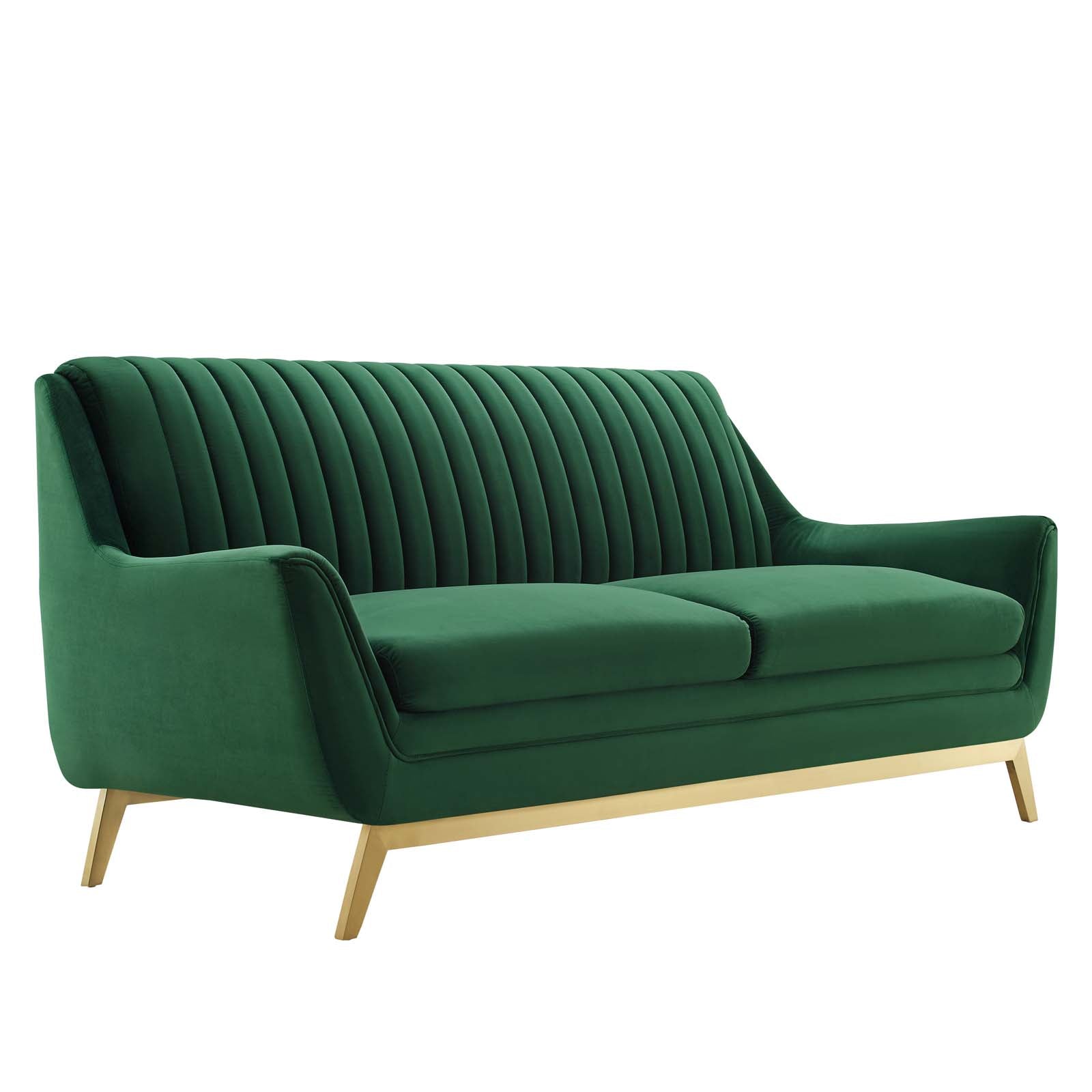 Winsome Channel Tufted Performance Velvet Sofa - Luxurious Modern Living Room Furniture for Small Spaces | Perfect for Apartments, Condos & Cozy Home Decor