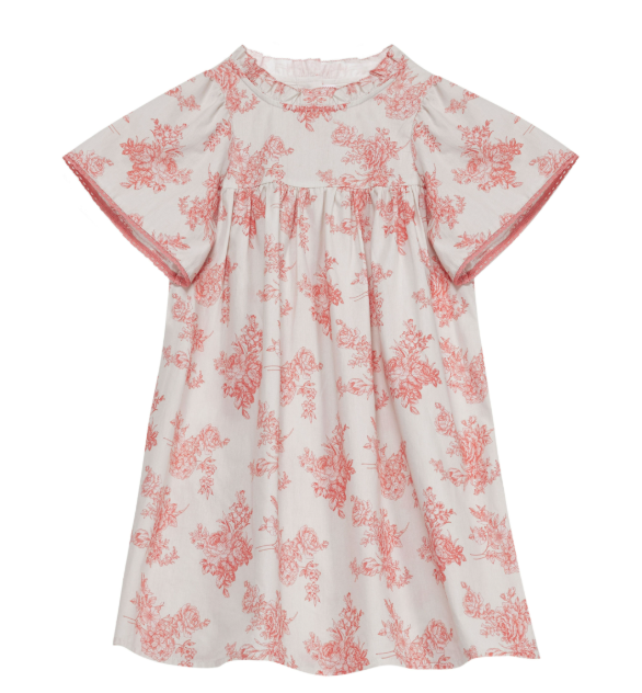 CERA UNA VOLTA Leonidas Dress for Girls (Ages 2-10 Years) - Elegant Floral Party Dress for Special Occasions, Birthday & Holiday Events