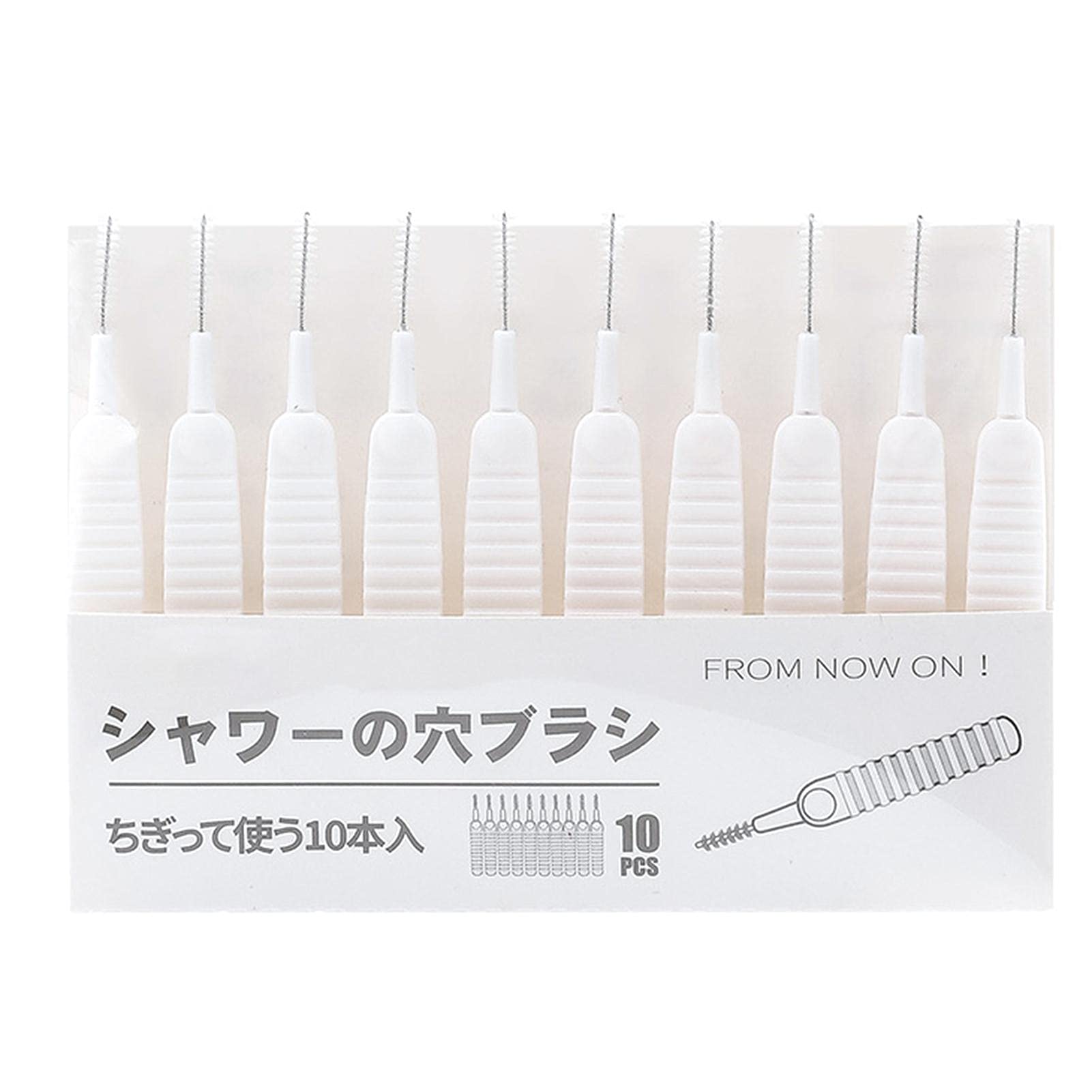 **10-Pack Shower Head Cleaning Brush - Anti-Clog Nozzle Cleaner for Removing Hard Water Deposits & Mineral Buildup - Perfect for Bathroom, Kitchen, and RV Shower Heads**
