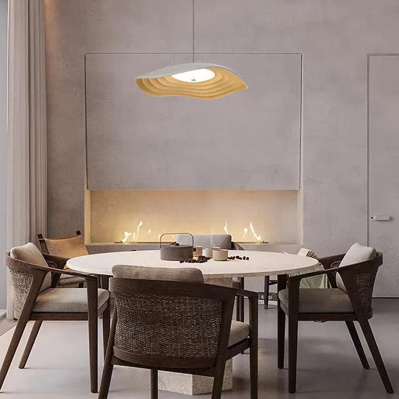 Modern Wavy Resin Pendant Light - Stylish Dining Room Ceiling Lamp for Kitchen Island, Breakfast Nook & Contemporary Home Decor