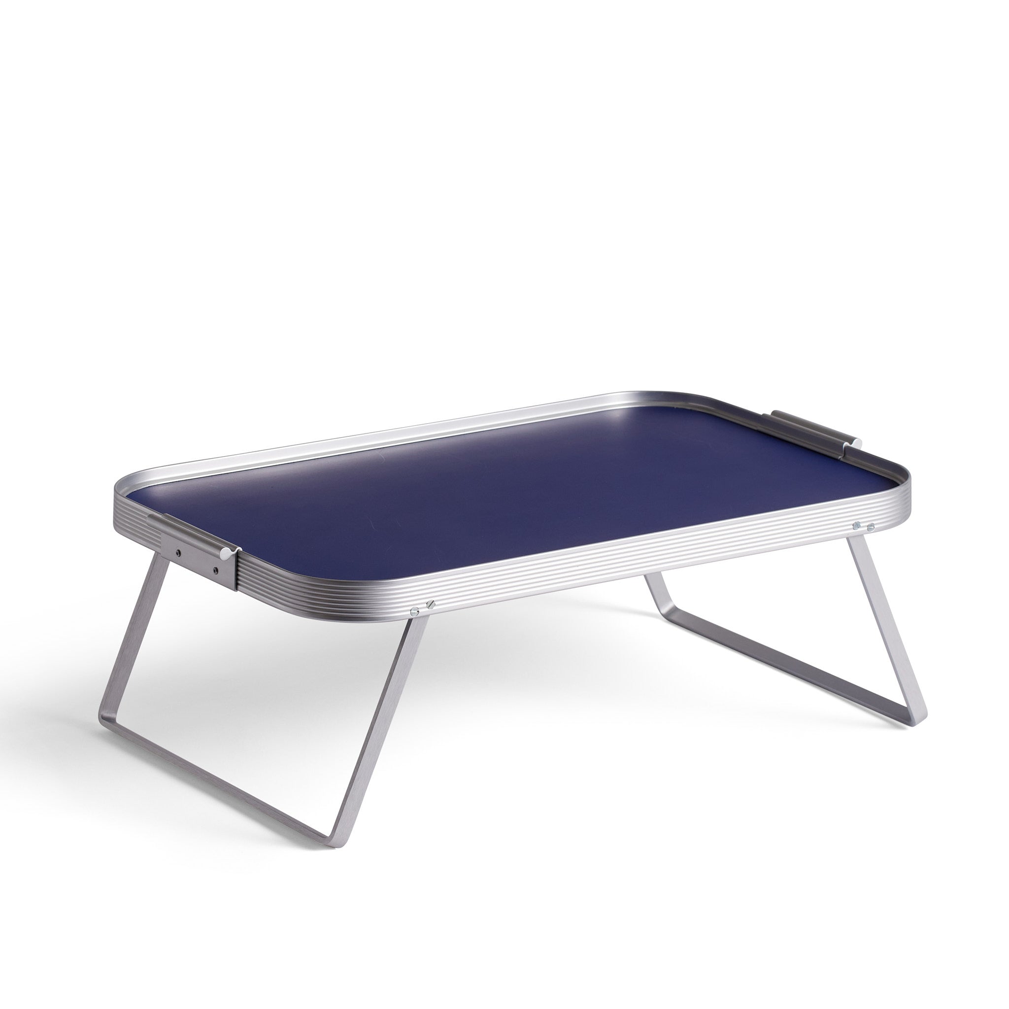 Night Blue Lap Tray with Silver Trim - Portable Bed & Couch Desk for Eating, Working, or Reading - Perfect for Home, Office, and Dorm Use