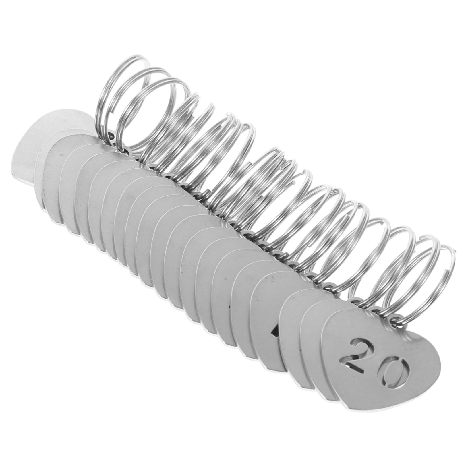 20Pcs Metal Numbered Key Tags - Durable Luggage ID Labels, Hotel Key Rings & Keychain Accessories for Travel, Events & Organization | Lightweight & Corrosion-Resistant