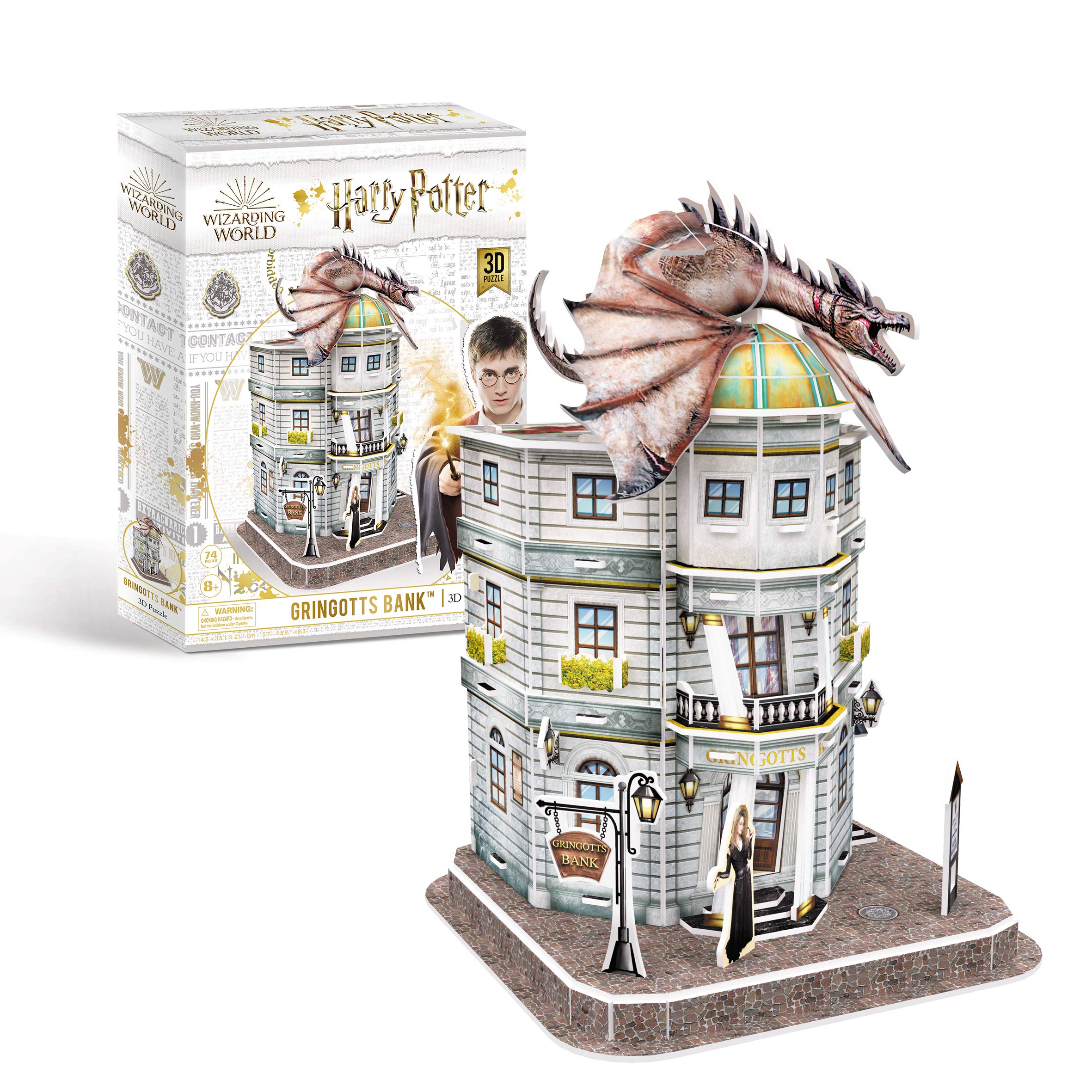 Harry Potter Gringotts Bank 3D Puzzle - 500-Piece Collectible Wizarding World Building Set for Adults & Teens | Perfect for Home Decor, Gift Giving & Harry Potter Fans