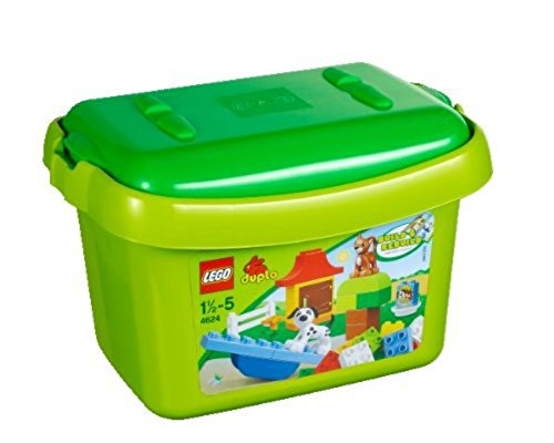 LEGO DUPLO 4624 Green Brick Box Building Blocks for Toddlers - Creative Construction Toy for Kids Ages 1.5-5 Years - Perfect for Early Learning & Playtime Fun