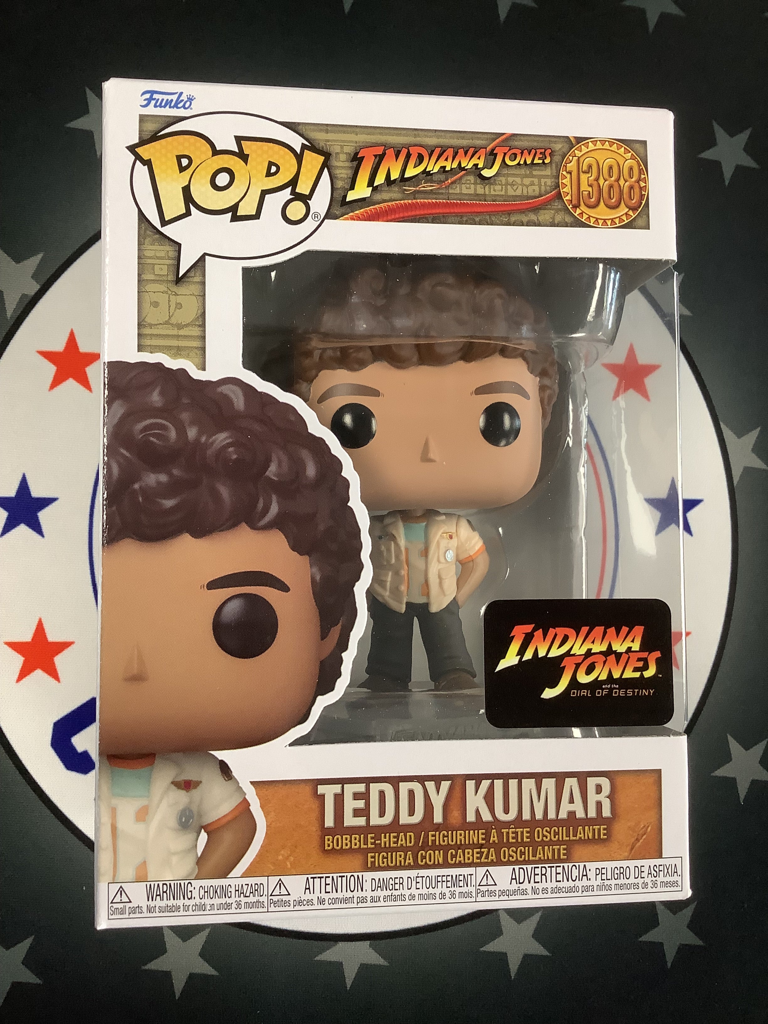 Funko Pop Indiana Jones and the Dial of Destiny Teddy Kumar Collectible Vinyl Figure #1388 with Protector Case - Perfect for Movie Fans, Collectors, and Gift Giving