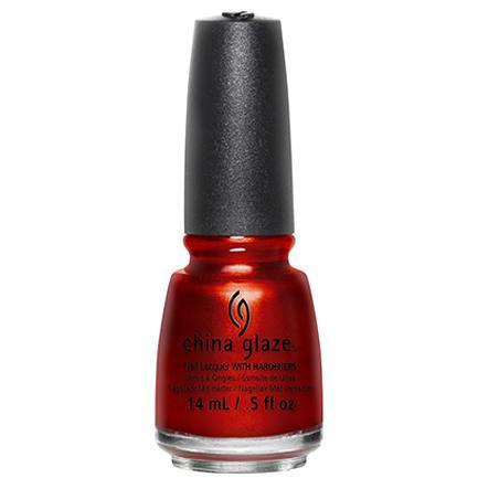 China Glaze Red Pearl Nail Polish 0.5 oz #77012 - Long Lasting Metallic Red Shine for Manicures & Pedicures
