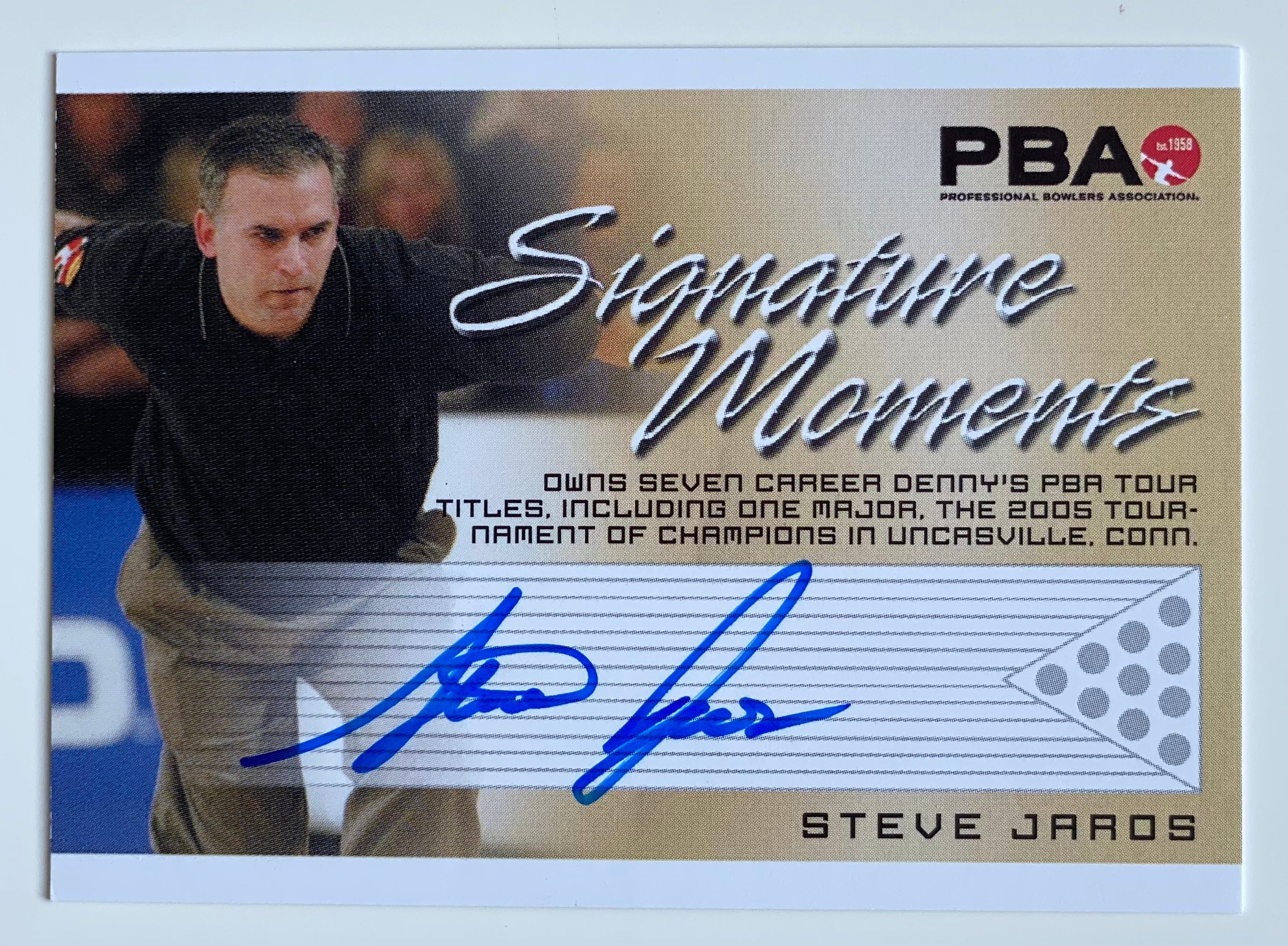 Steve Jaros 2008 Rittenhouse Signature Moments PBA Autographed Bowling Trading Card - Collectible Sports Memorabilia for Bowling Fans & Card Collectors
