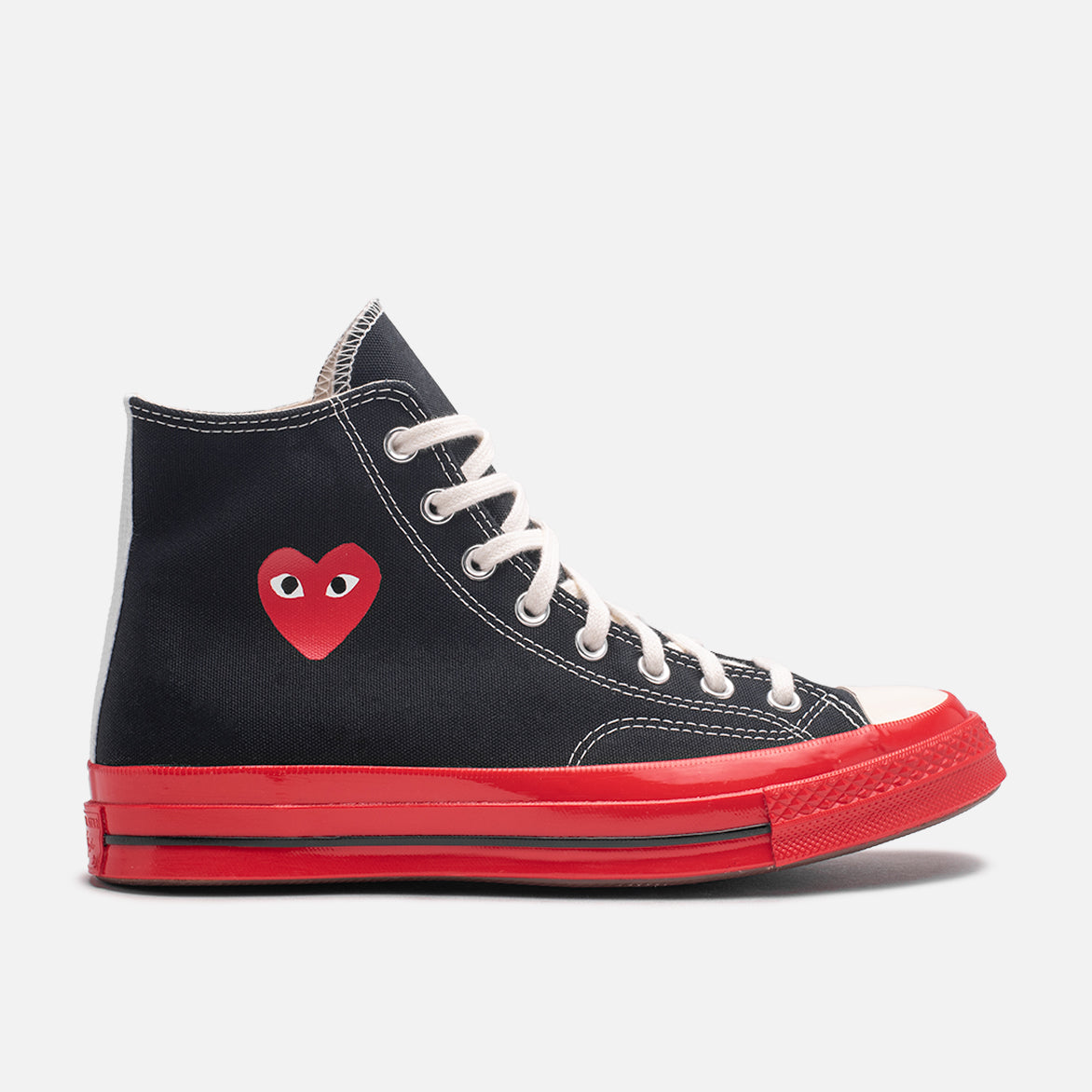 CDG PLAY x Converse Chuck 70 High Top Sneakers - Black & Red | Streetwear Fashion, Casual Wear & Urban Style for Men & Women