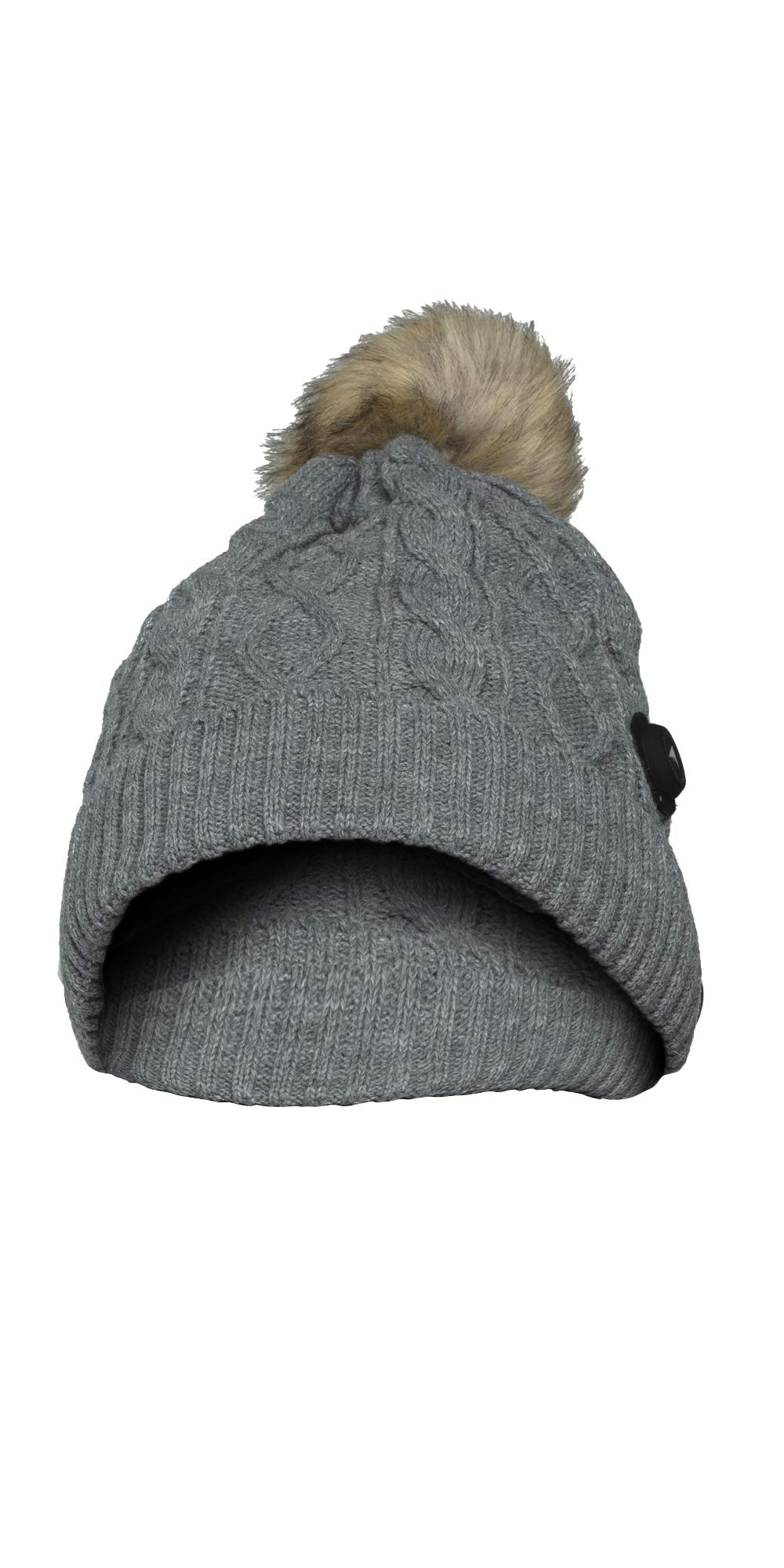 FNDN Rechargeable Heated Knit Beanie - Warm Winter Hat for Men & Women - Perfect for Skiing, Fishing, Camping, Hunting in Cold Weather - USB Battery Powered Thermal Cap for Outdoor Activities