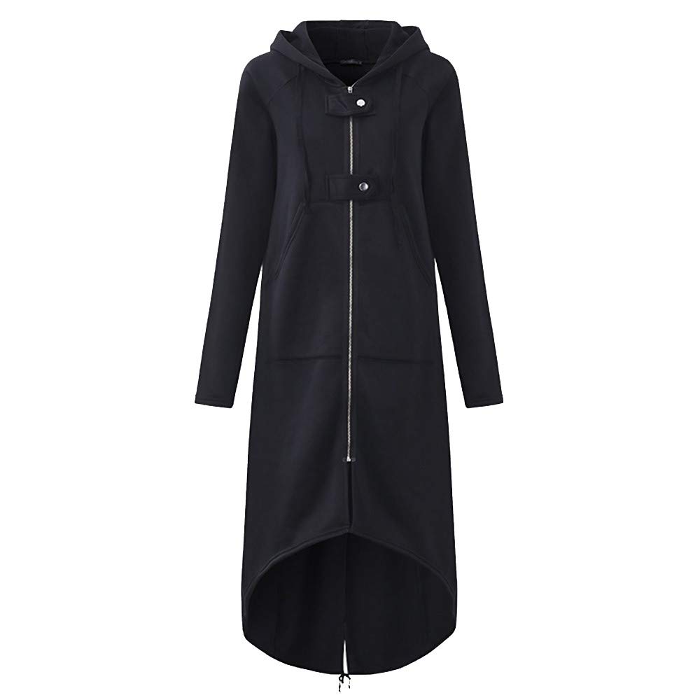 NRUTUP Women's Fashion Hooded Jacket - Long Sleeve Solid Coat with Pockets, Casual Blouse Overcoat for Fall & Winter Outdoor Wear