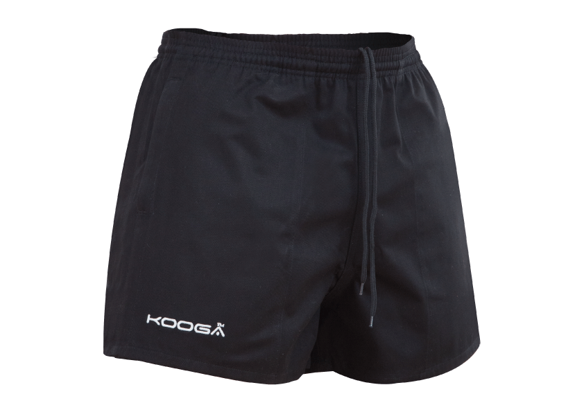 Kooga Men's Murrayfield Cotton Rugby Shorts - Black | Training, Playing & Leisure Wear for Rugby & Casual Use