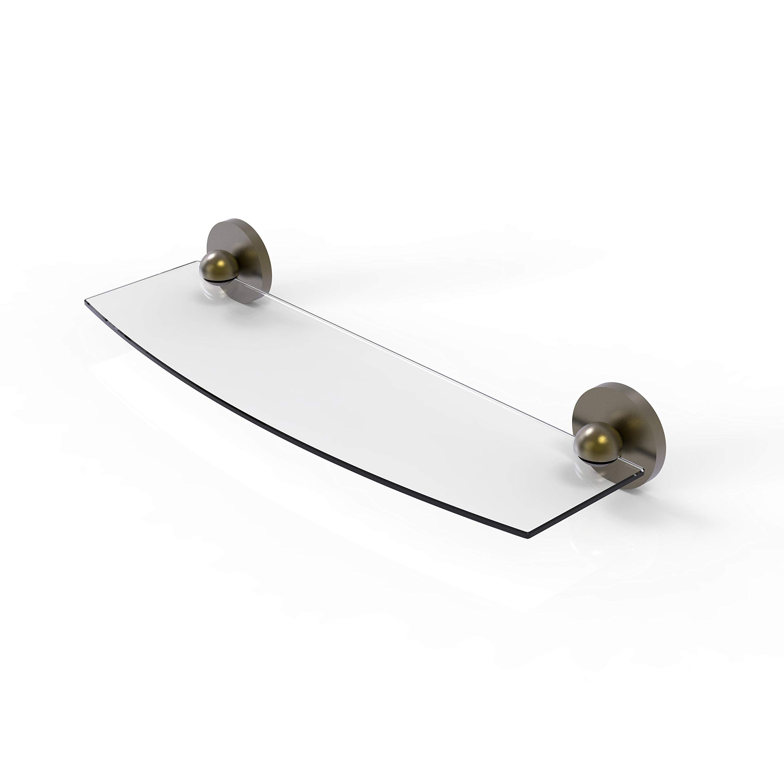 Allied Brass Prestige Skyline Collection 18 Inch Glass Shelf - Modern Bathroom & Kitchen Storage Solution for Towels, Decor & Essentials
