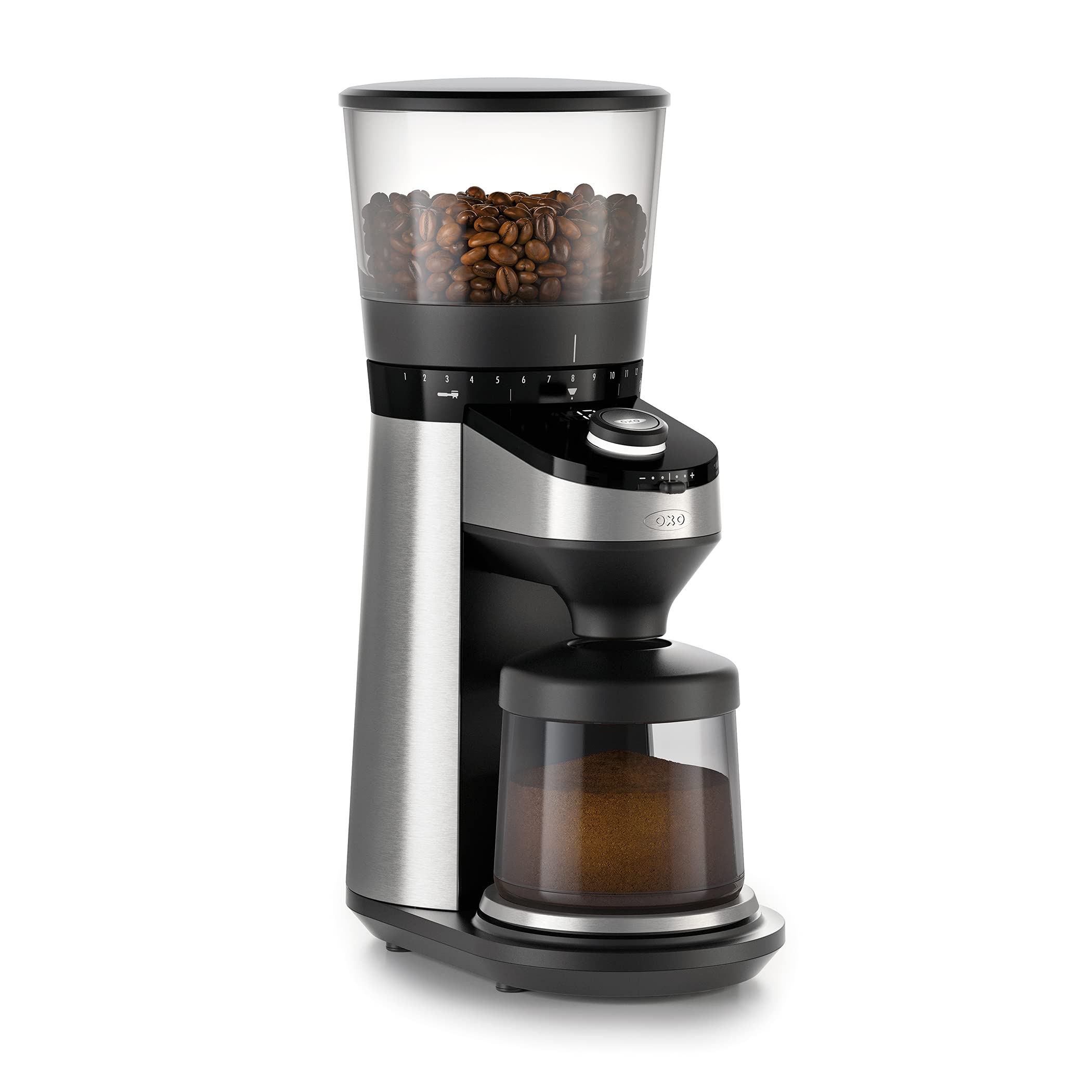 OXO Brew Conical Burr Coffee Grinder with Built-in Scale - Precision Grinding for Espresso, French Press & Drip Coffee - Perfect for Home Baristas & Coffee Enthusiasts