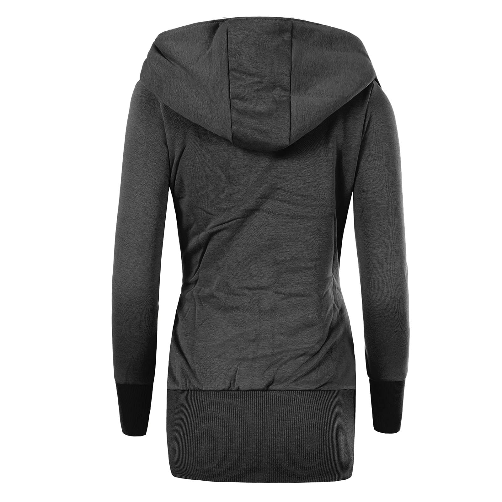 Women's Lab Coat - Solid Color Cotton Hoodie Sweatshirt with Warm Fleece Lining & Slim Fit Zipper Jacket | Perfect for Medical Professionals, Science Students & Lab Work