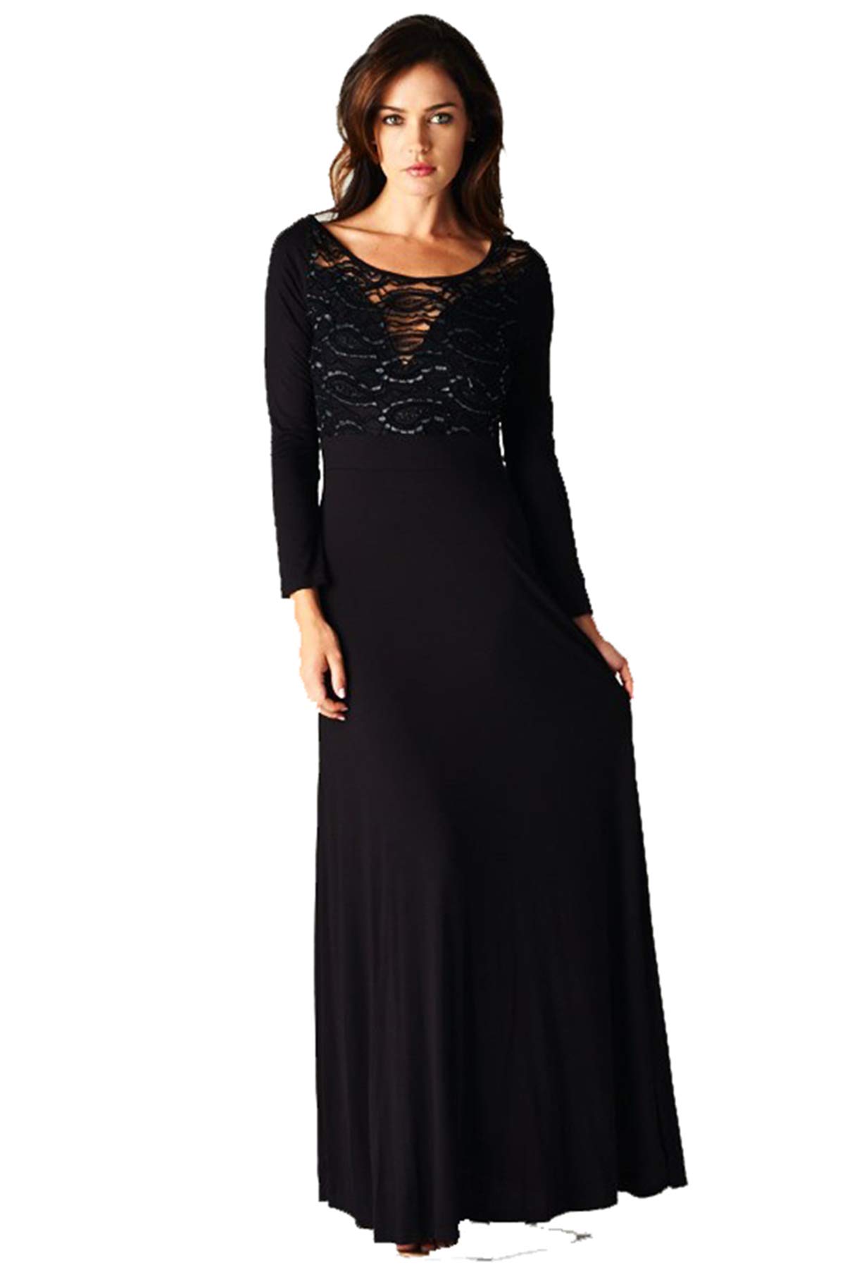 Trendy Paris Black Jeweled Evening Dress for Women - Elegant Party Gown for Prom, Cocktail, Wedding & Special Occasions